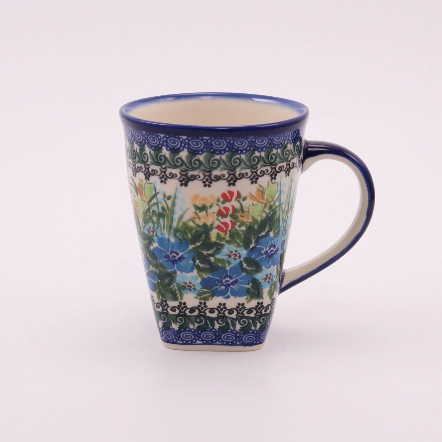 16oz Square Base Director Mug. Pattern: Footloose