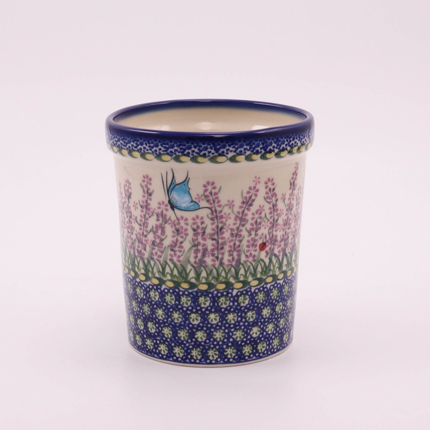 5"x5.5" Utensil Holder. Pattern: Lavender Fields