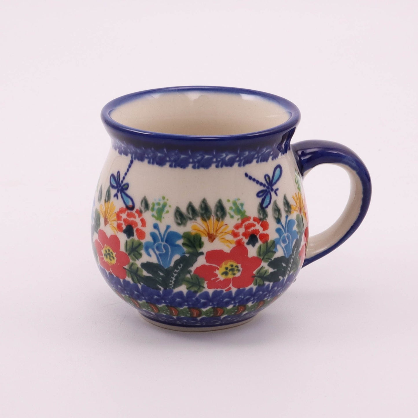 12oz Belly Mug. Pattern: Bird's Paradise