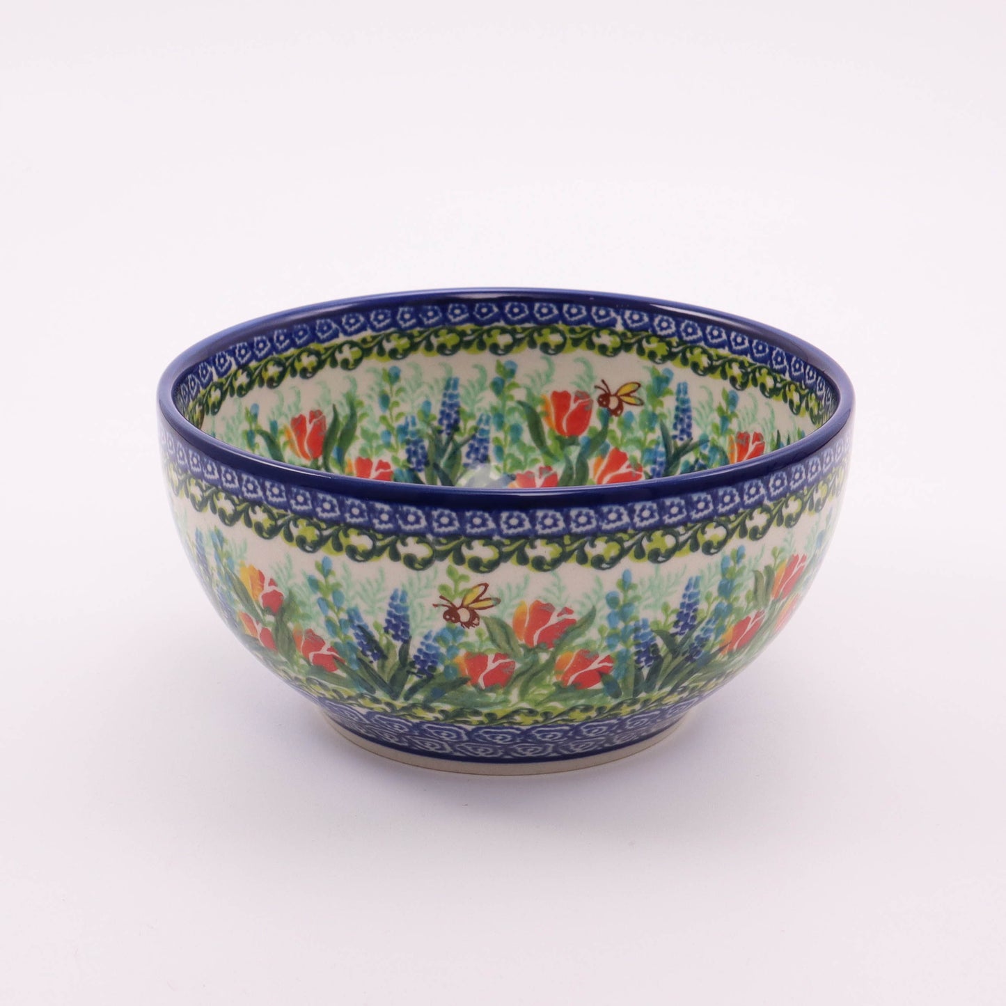 7.5" Serving Bowl. Pattern: Tulip Spray