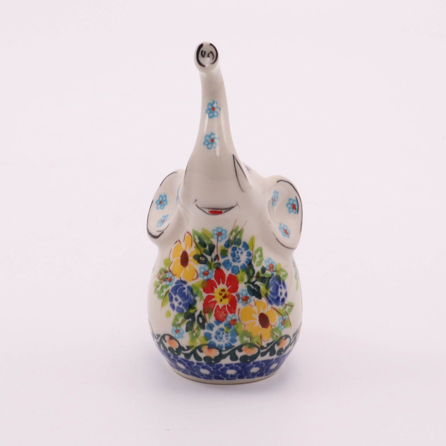 2.5"x5" Elephant Figurine Ring Holder. Pattern: Delightful