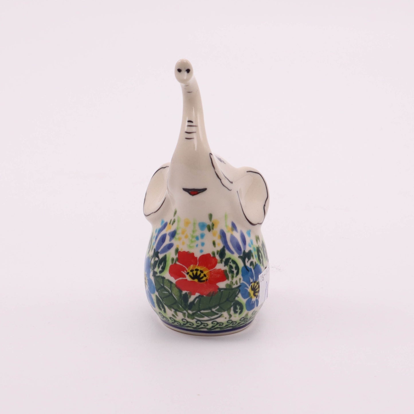 2.5"x5" Elephant Figurine Ring Holder. Pattern: Garden Patch