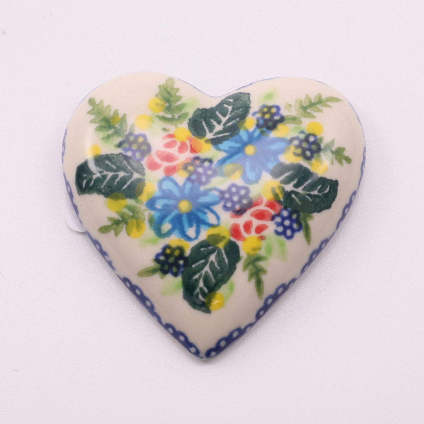 2.5" Heart Magnet. Pattern: Delightful
