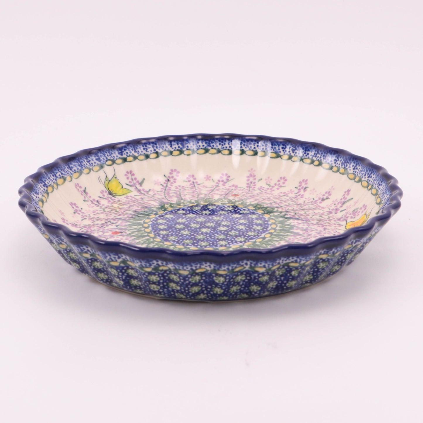 10" Round Pie Baker. Pattern: Lavender Fields