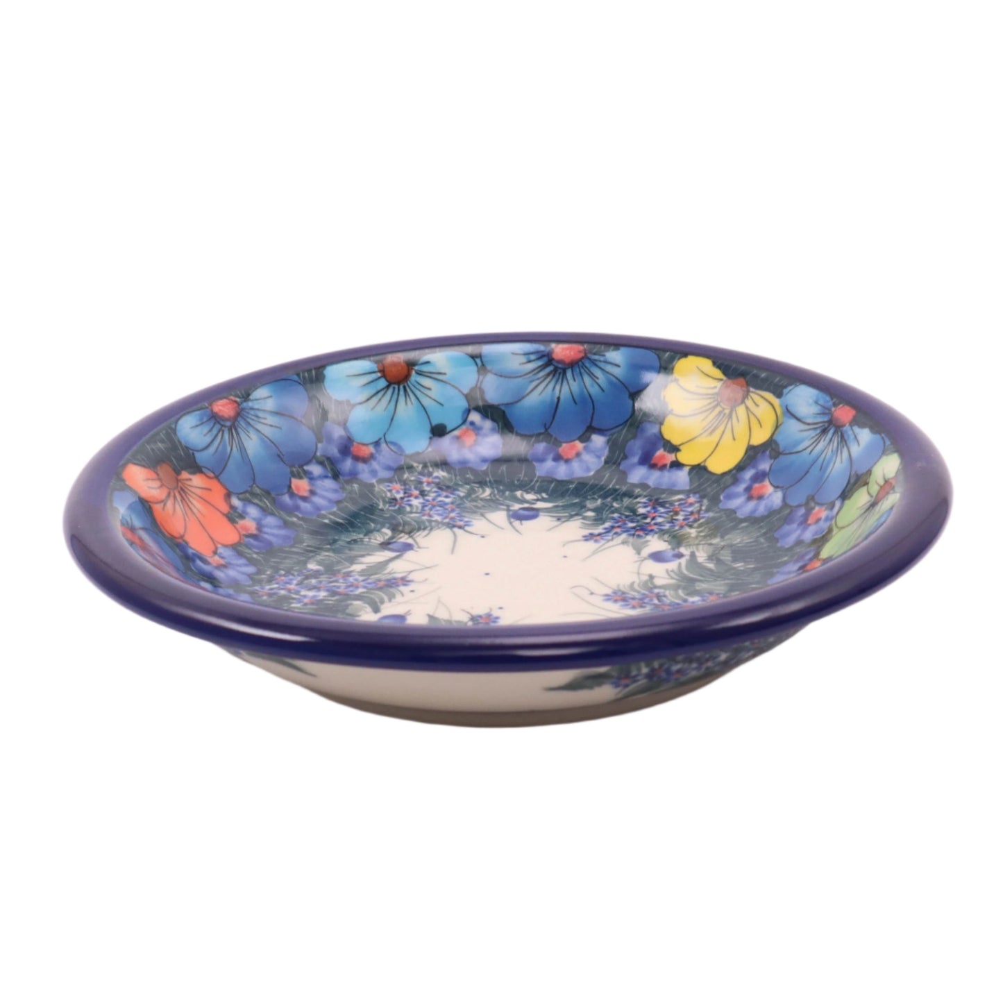 9" Deep Plate. Pattern: Brite Bouquet