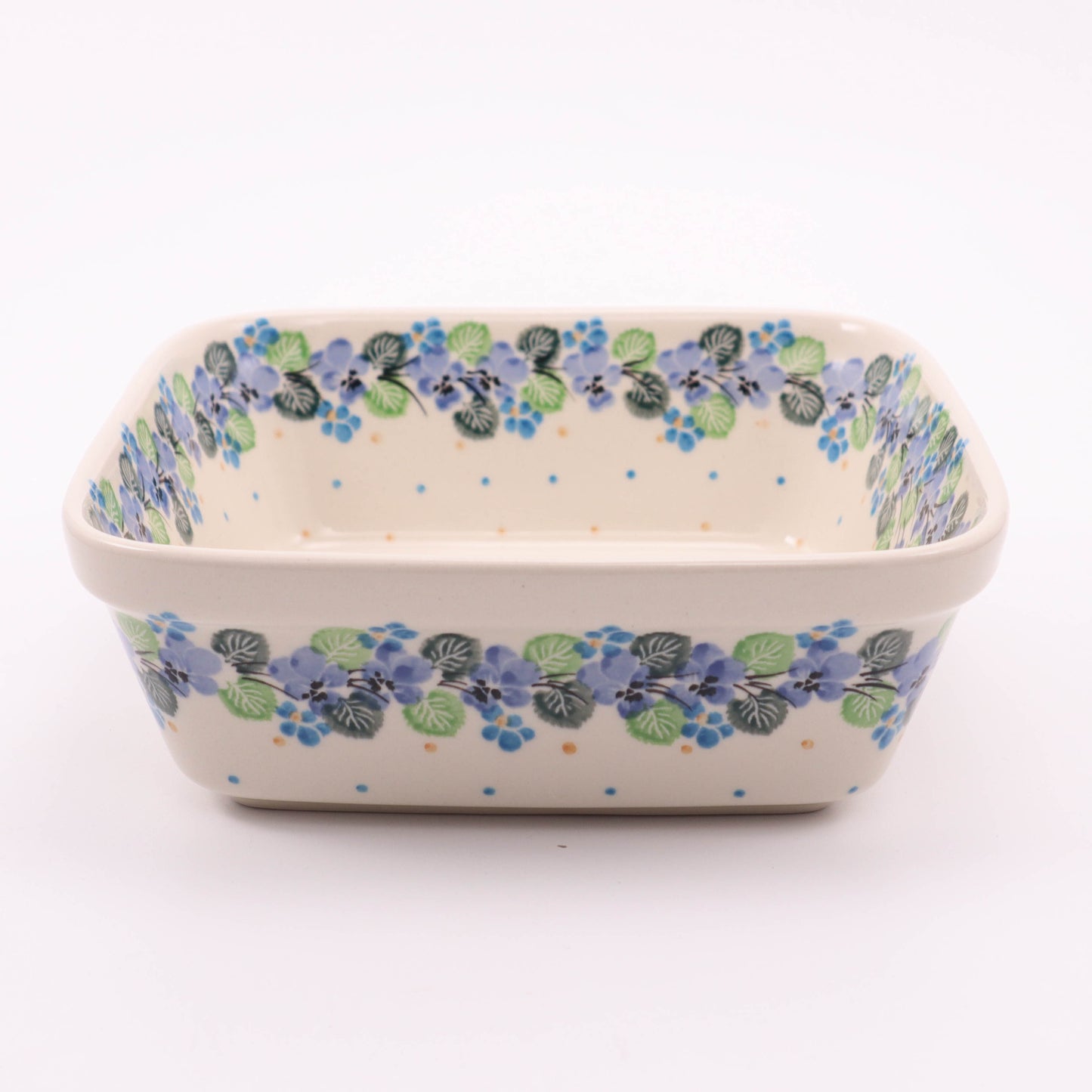 7.5" Square Baker. Pattern: Classic Blooms