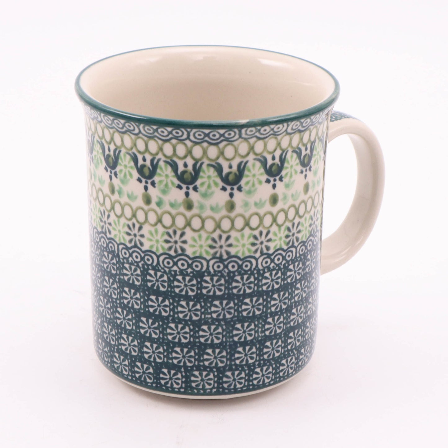 16oz Straight Mug. Pattern: Mint Julep