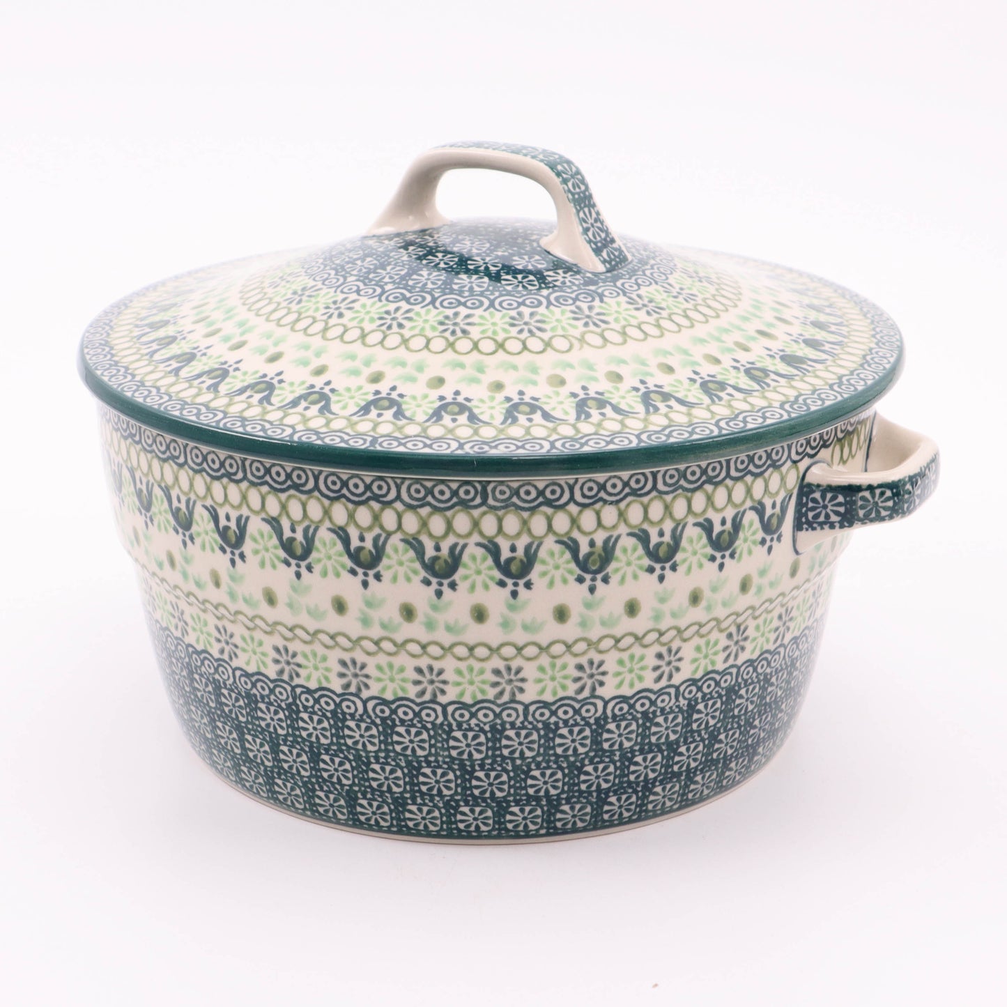 9"x4" Dutch Oven. Pattern: Mint Julep