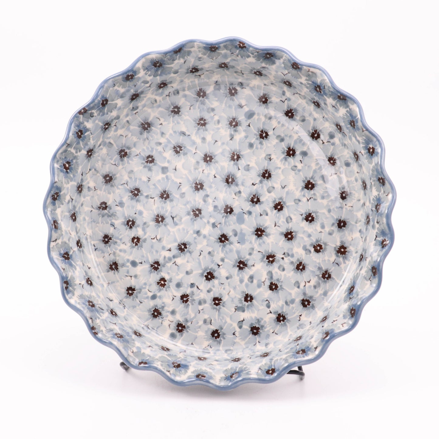 10" Pie Baker. Pattern: Midnight Chicory