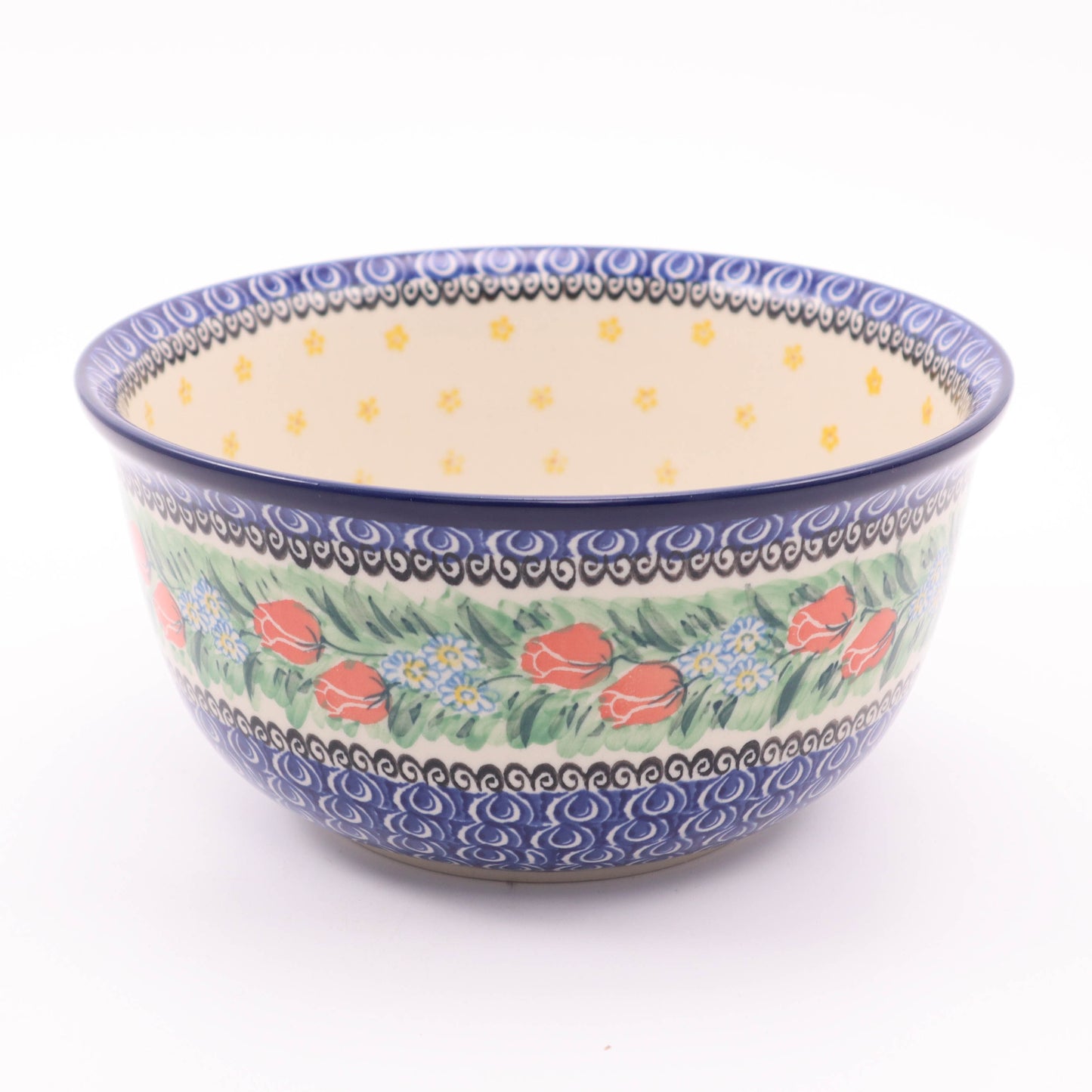 8.5"x4" Bowl. Pattern: Tulip Basket
