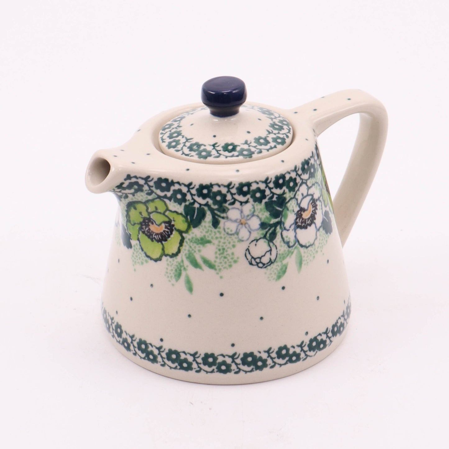 8oz Modern Teapot. Pattern: Irish Spring