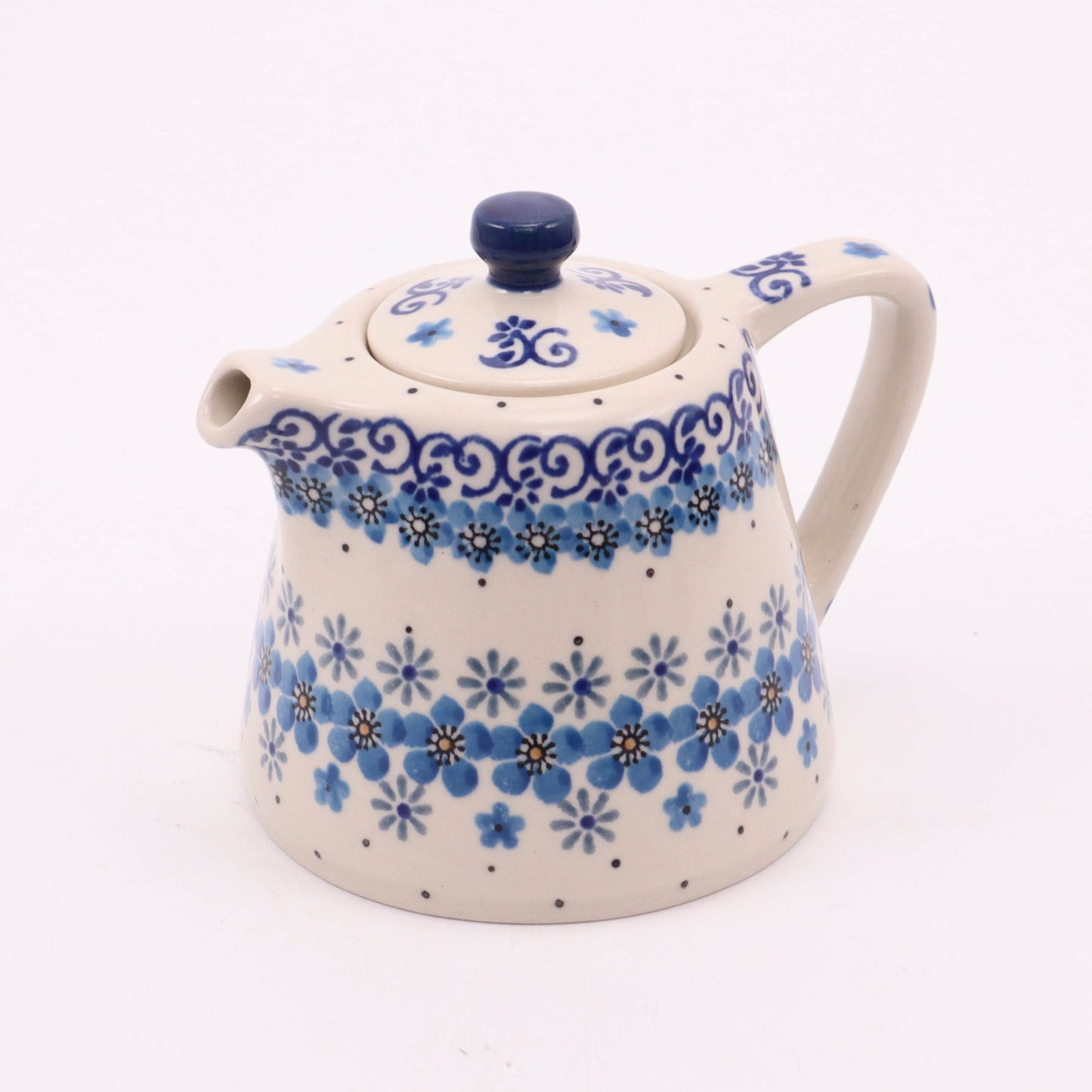 8oz Modern Teapot. Pattern: Country Charm