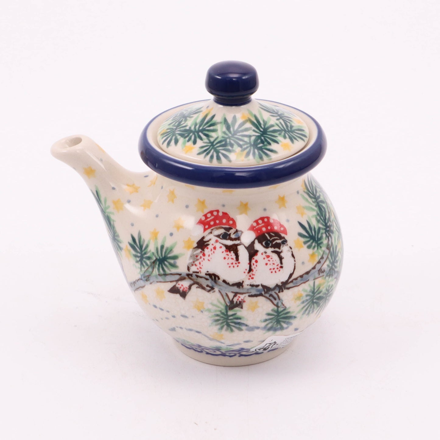 6oz Soy Sauce Cruet. Pattern: Winter Birds