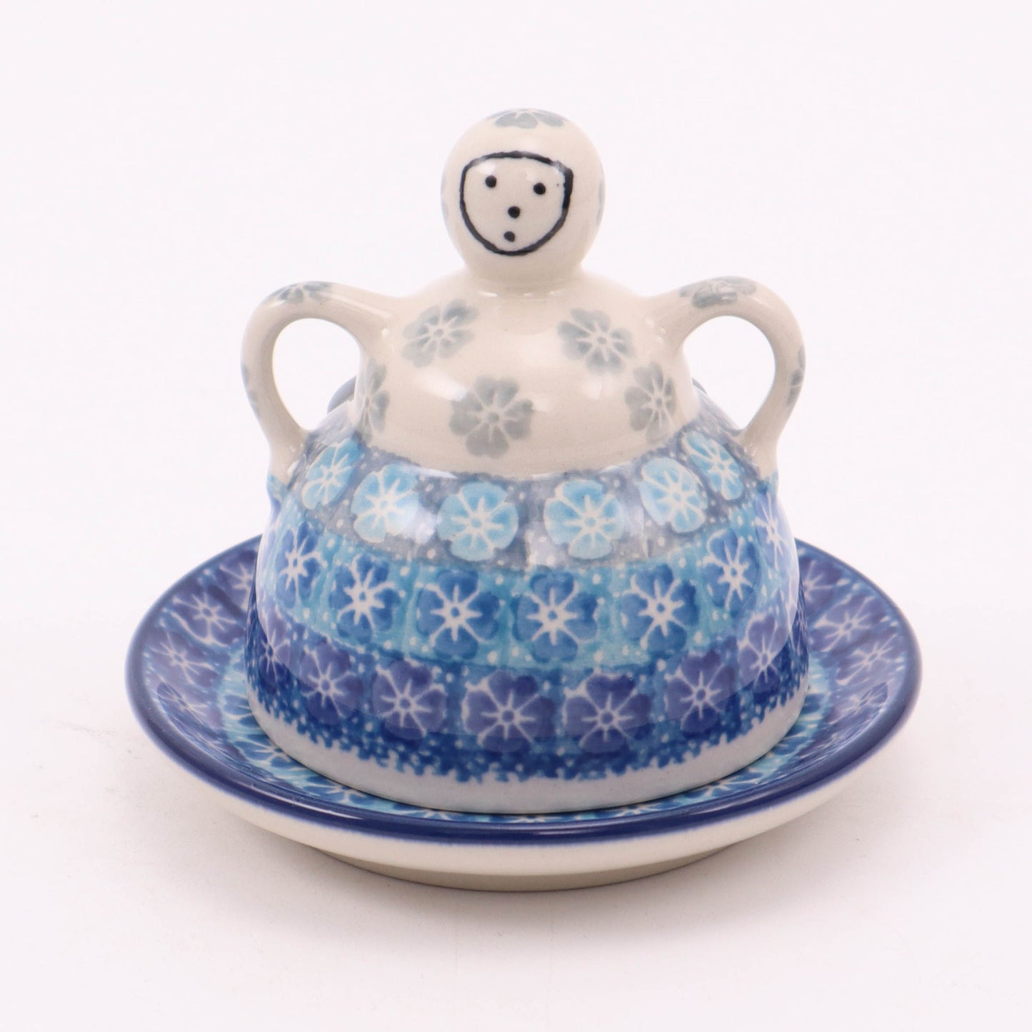 2.5" Mini Cheese Lady. Pattern: Polar Breeze
