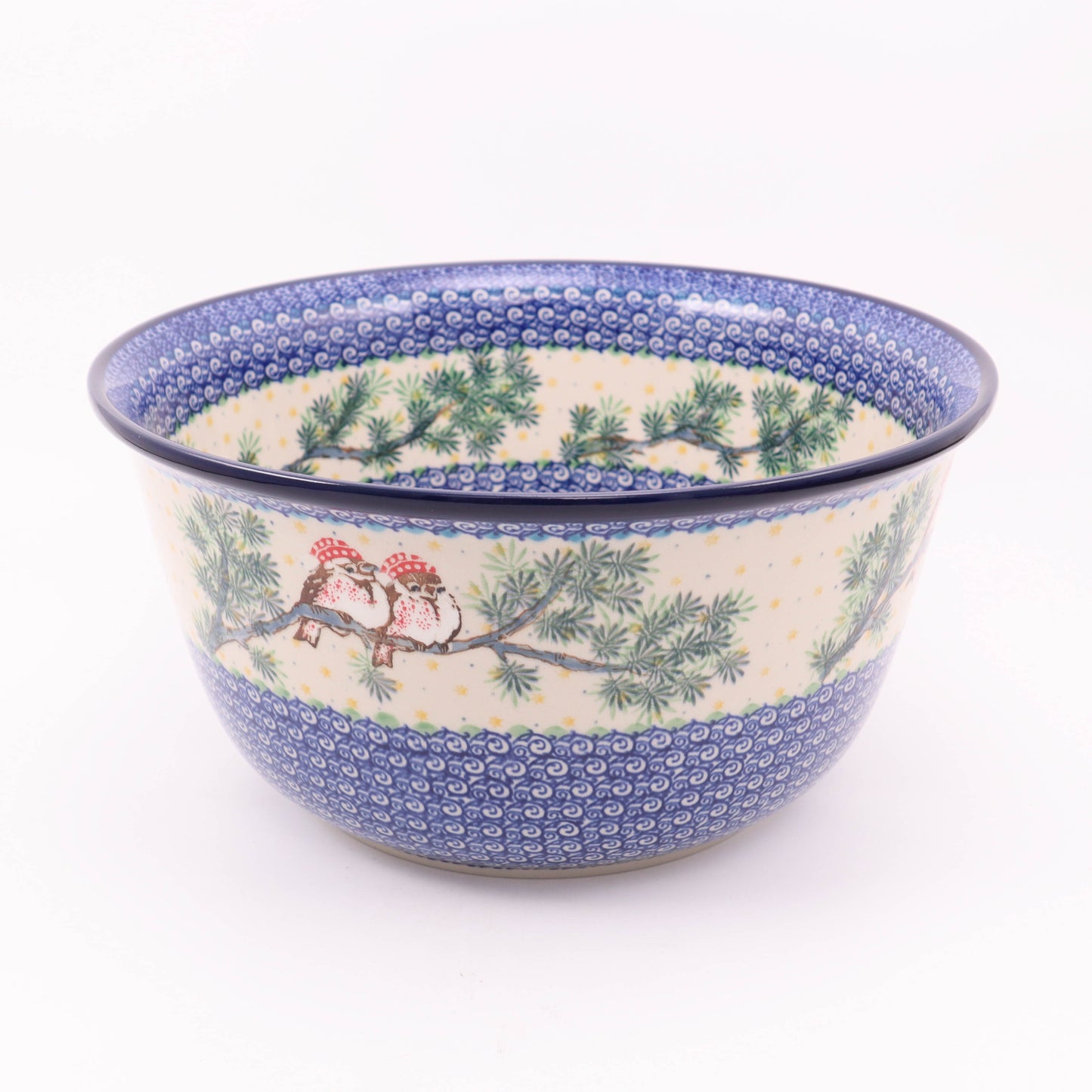 13"x6" Bowl. Pattern: Winter Birds