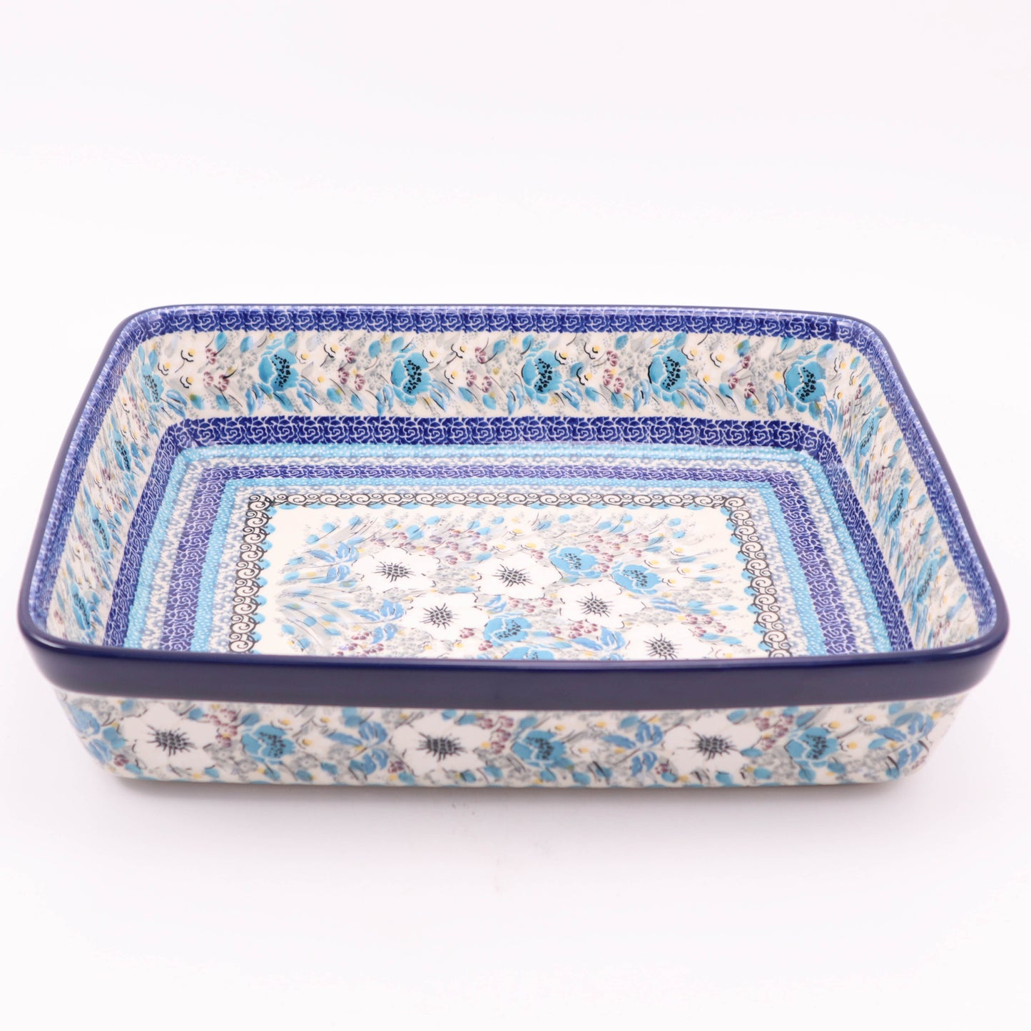 13"x10"x4" Rectangular Baker. Pattern: Serenity