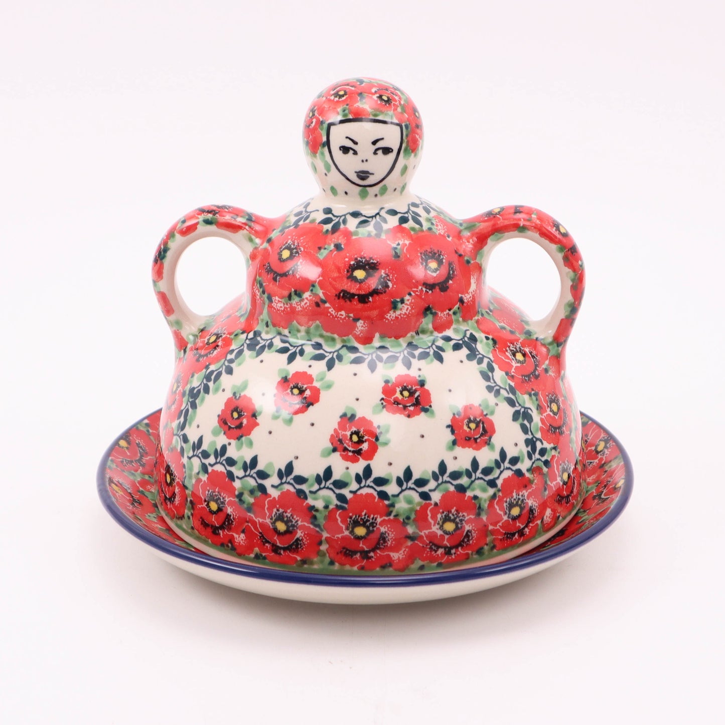 7.5" Cheese Lady. Pattern: Scarlet Surroundings
