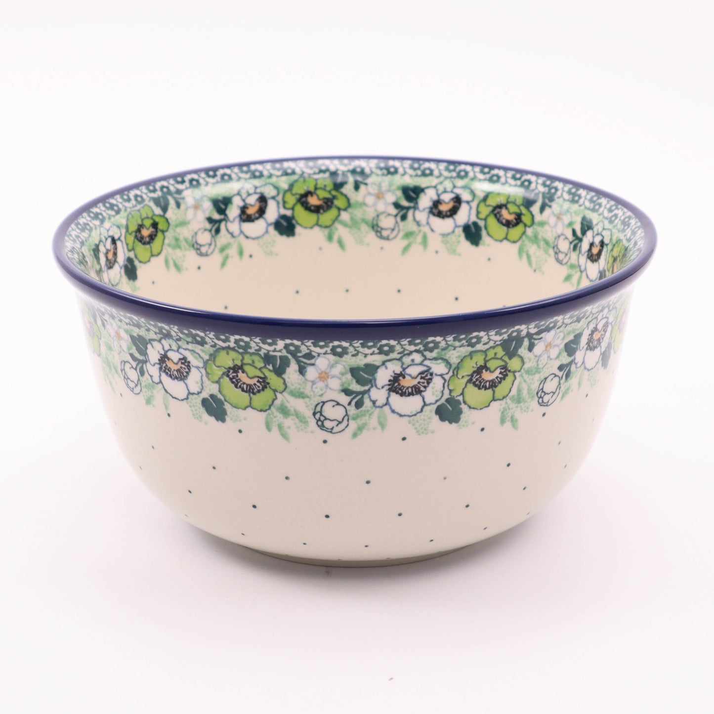 8.5"x4" Bowl. Pattern: Irish Spring