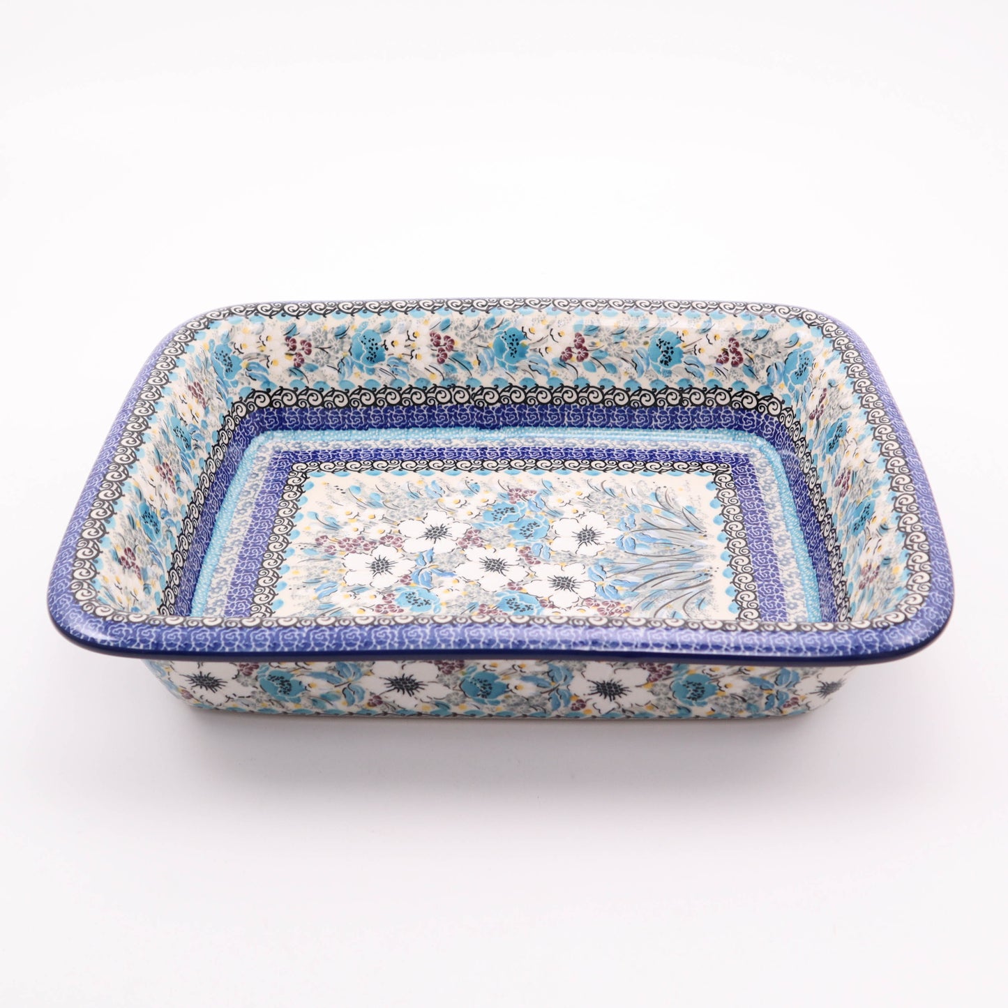 13"x11"x4" Rectangular Baker. Pattern: Serenity