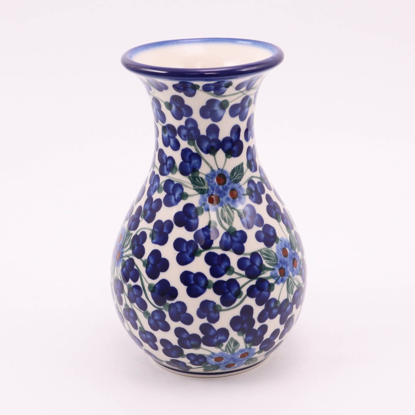 7.5" Flared Vase. Pattern: Berry Buds