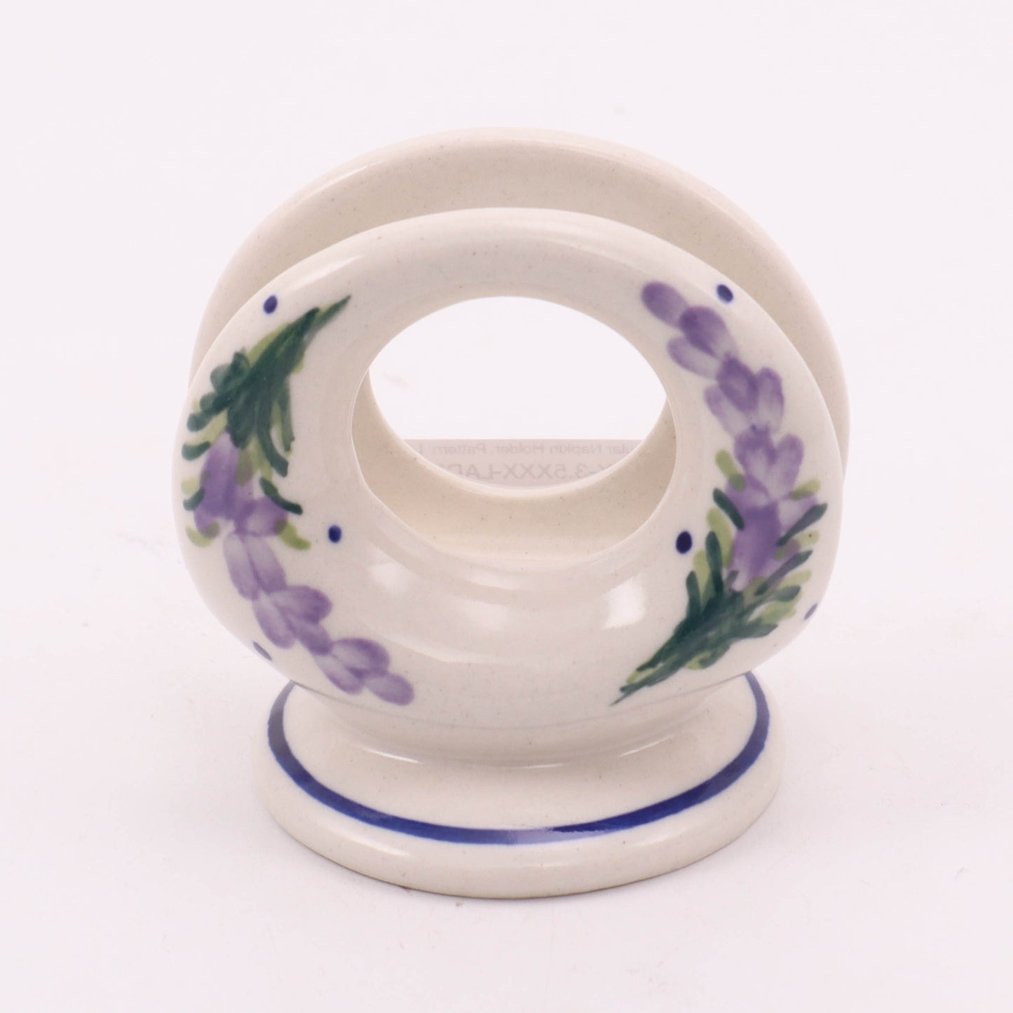 3.5" Circular Napkin Holder. Pattern: Lavender Dreams