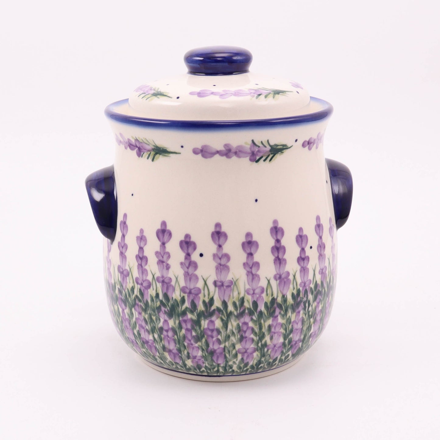 2.5L Covered Canister. Pattern: Lavender Dreams