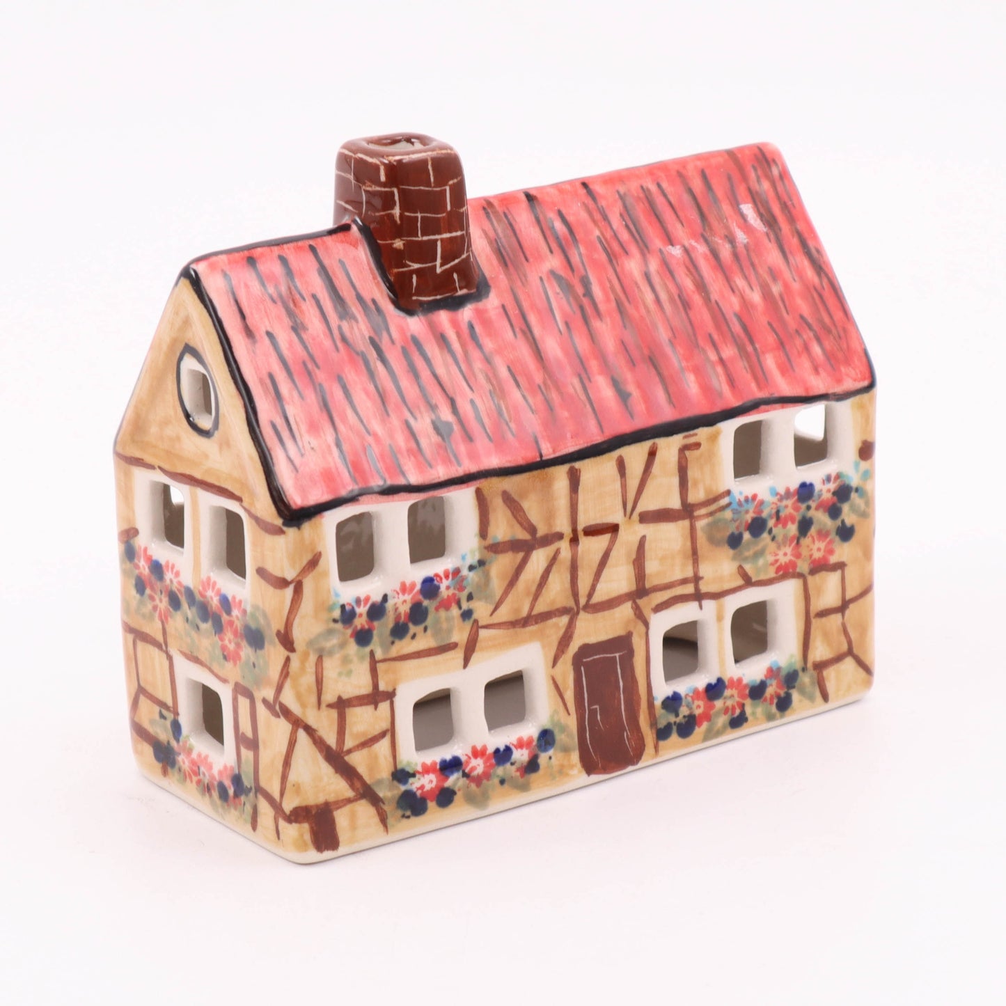 4.5" House Figurine. Pattern: H
