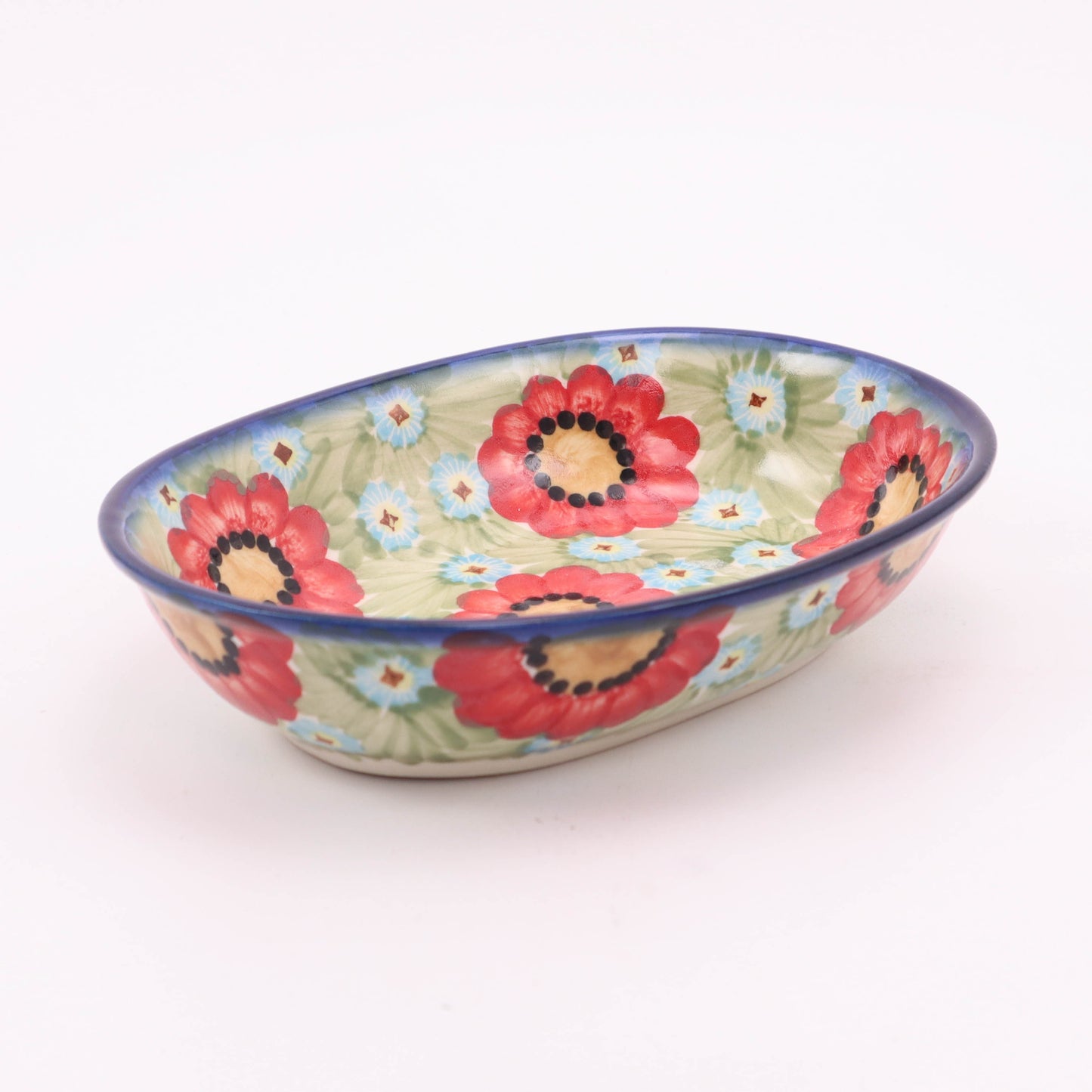 5.5"x8" Oval Bowl. Pattern: Flower Power