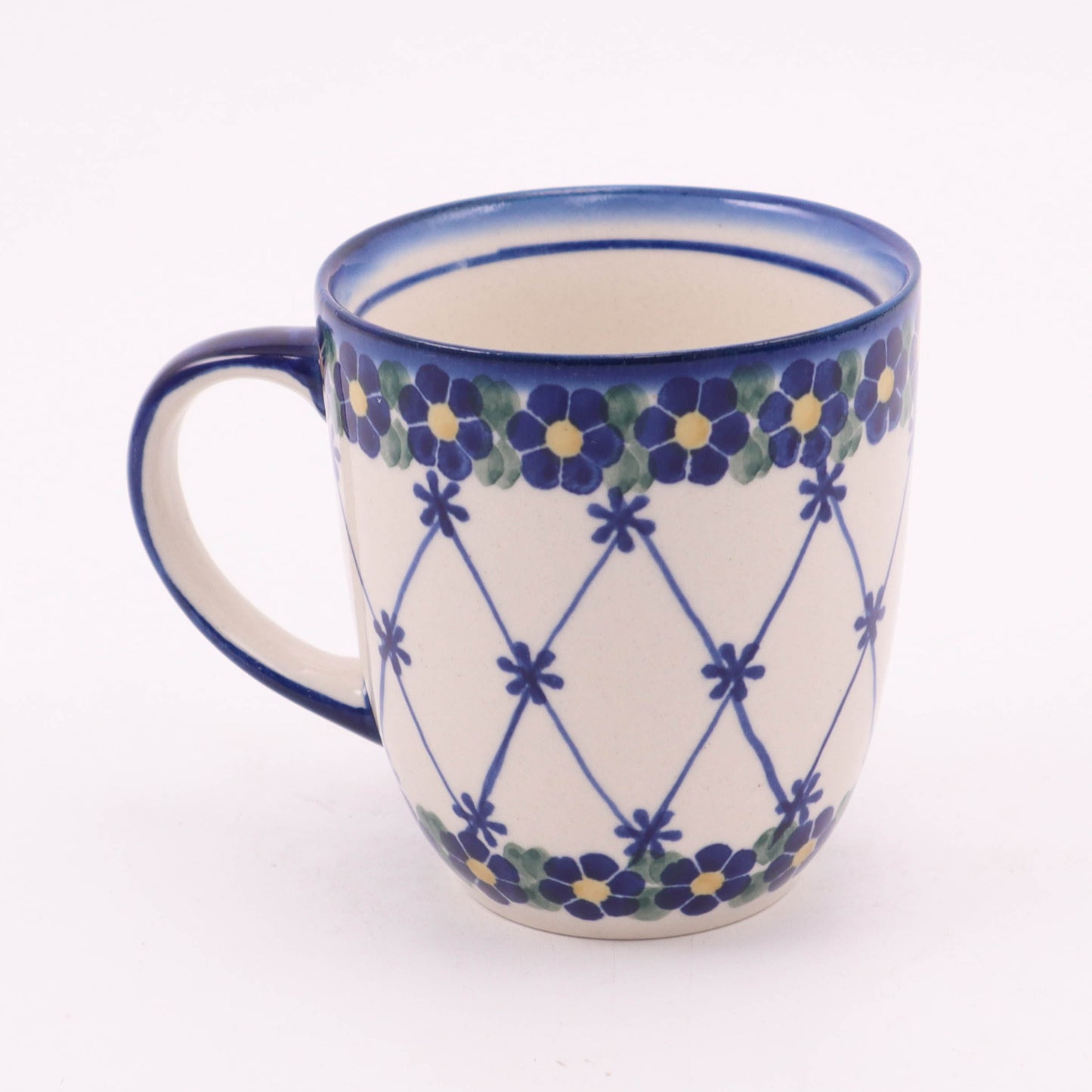 10oz Mug. Pattern: Cobalt Lattice