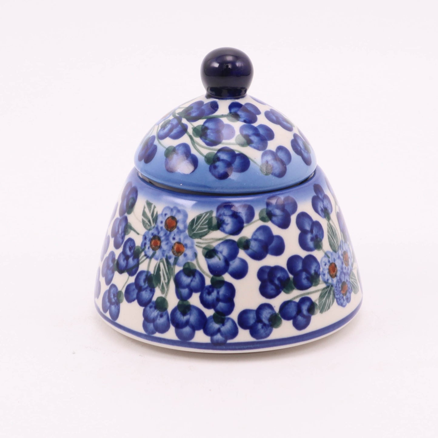 4.5" Bell Sugar Bowl. Pattern: Berry Buds