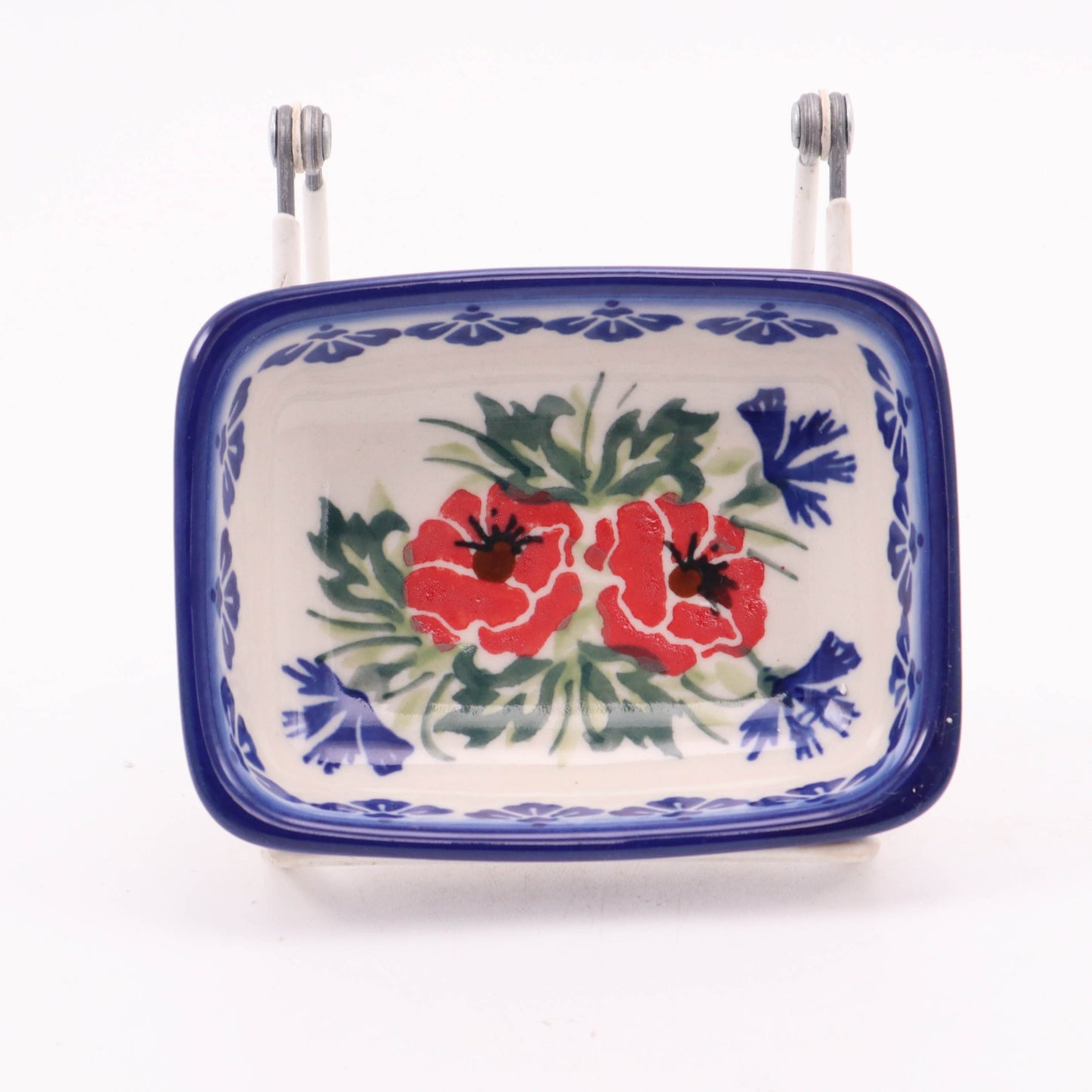4.5"x3.5" Rectangular Dish. Pattern: Charming Chicory
