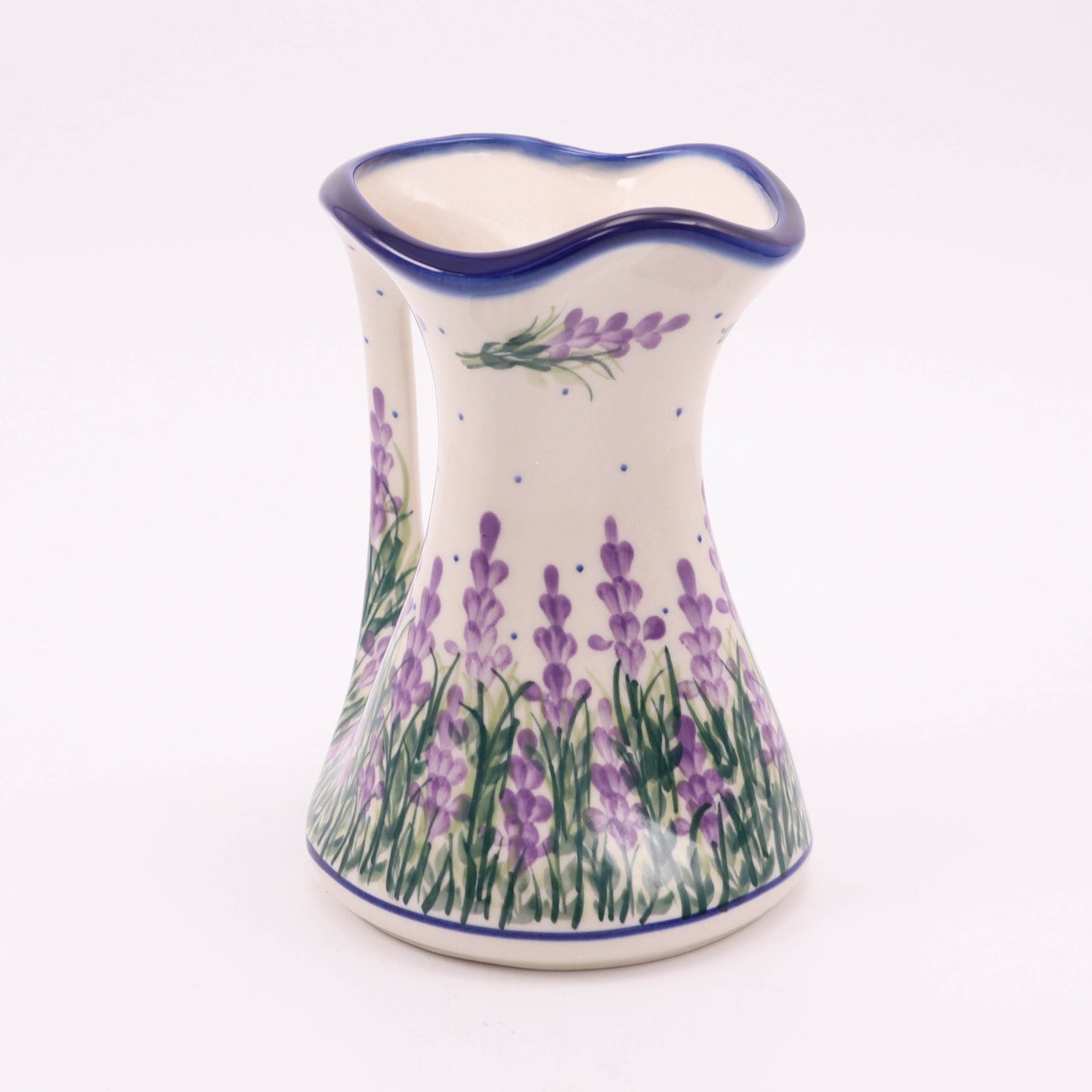 7.5" Kruk Vase. Pattern: Lavender Dreams
