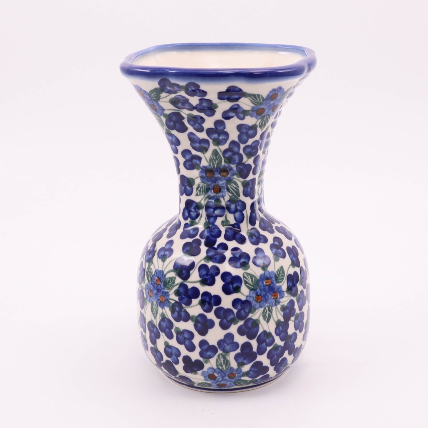8.5" Cactus Vase. Pattern: Berry Buds