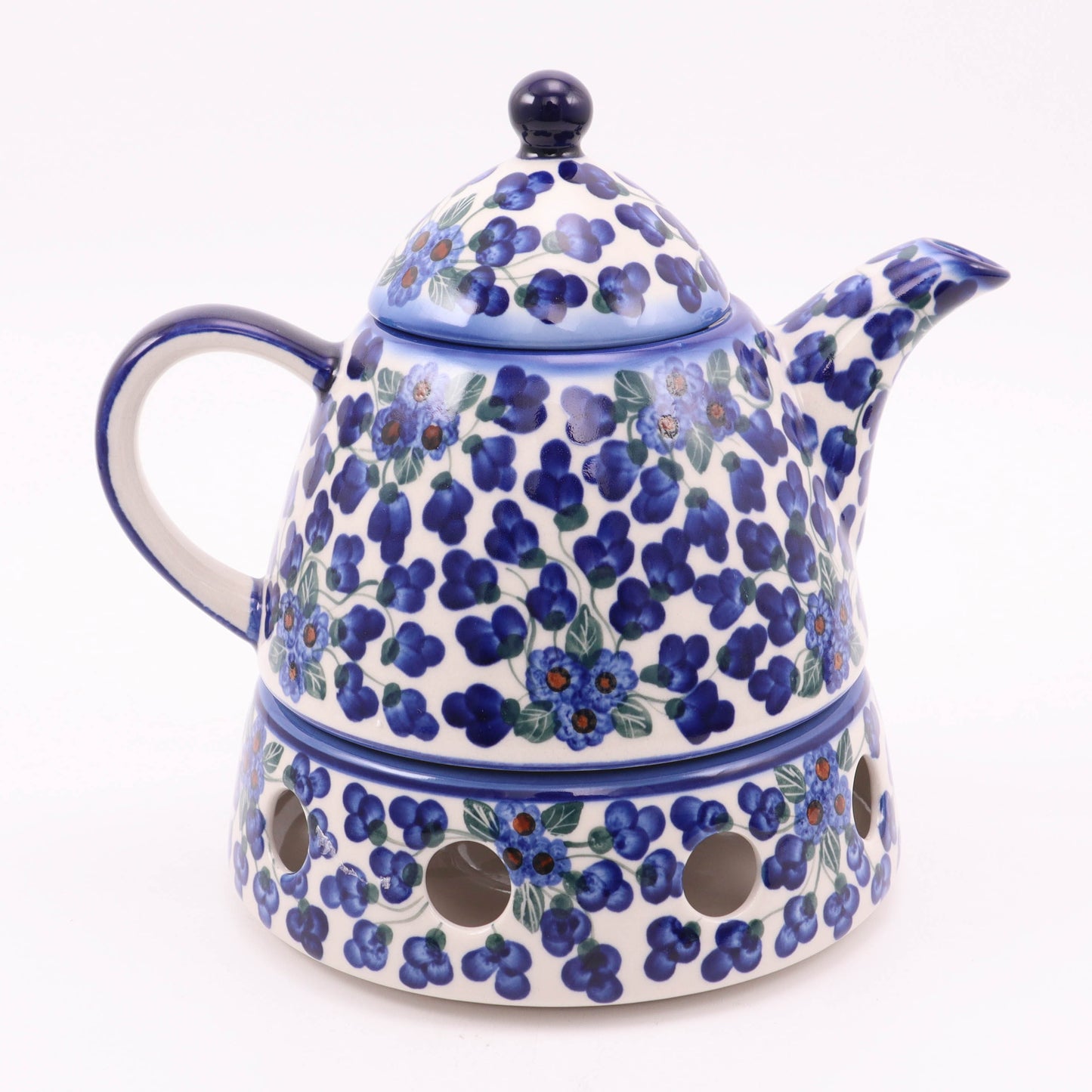 1L Bell Teapot with Warmer. Pattern: Berry Buds
