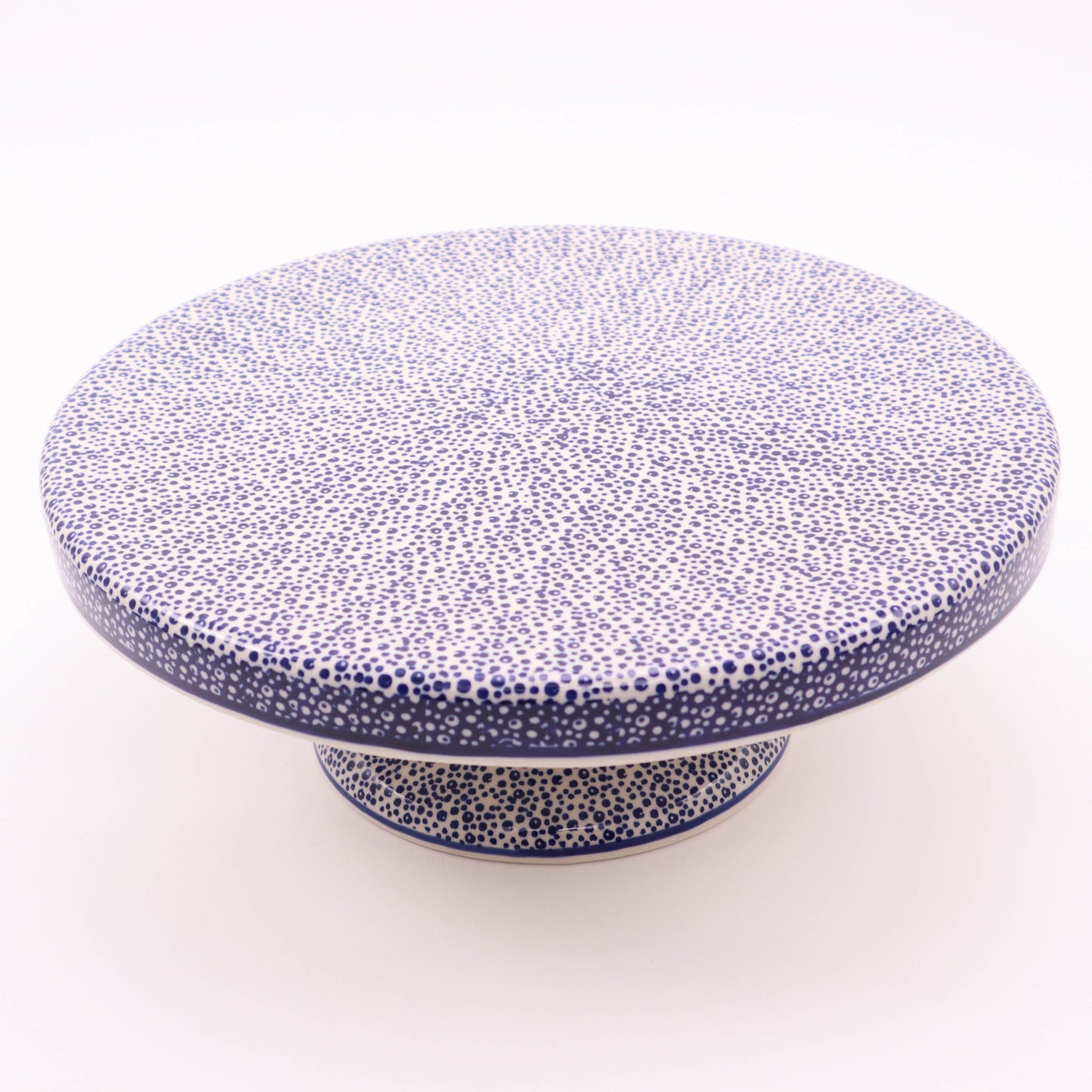 12"x5" Cake Stand. Pattern: Bubbles