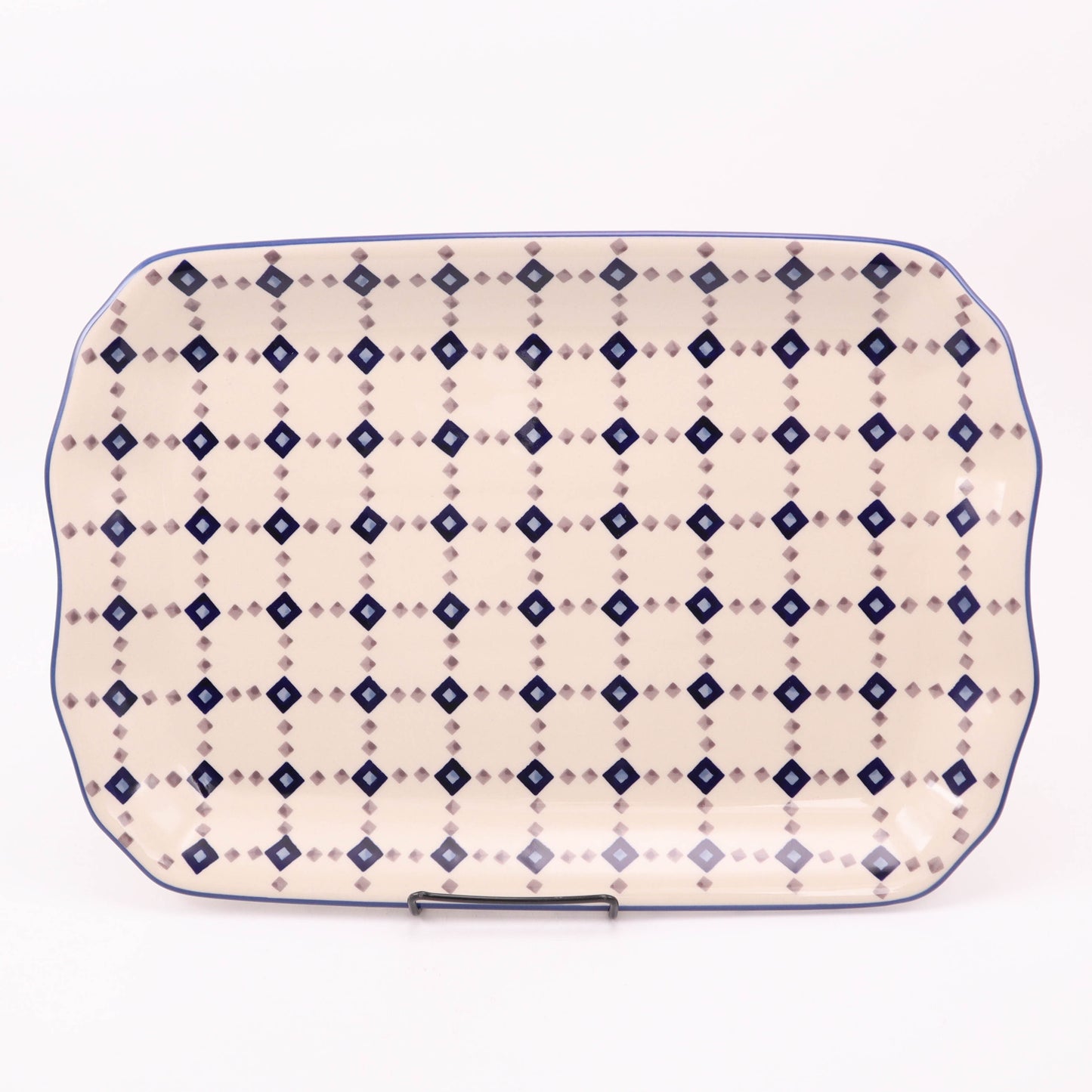 17"x12" Serving Platter. Pattern: Diamonds