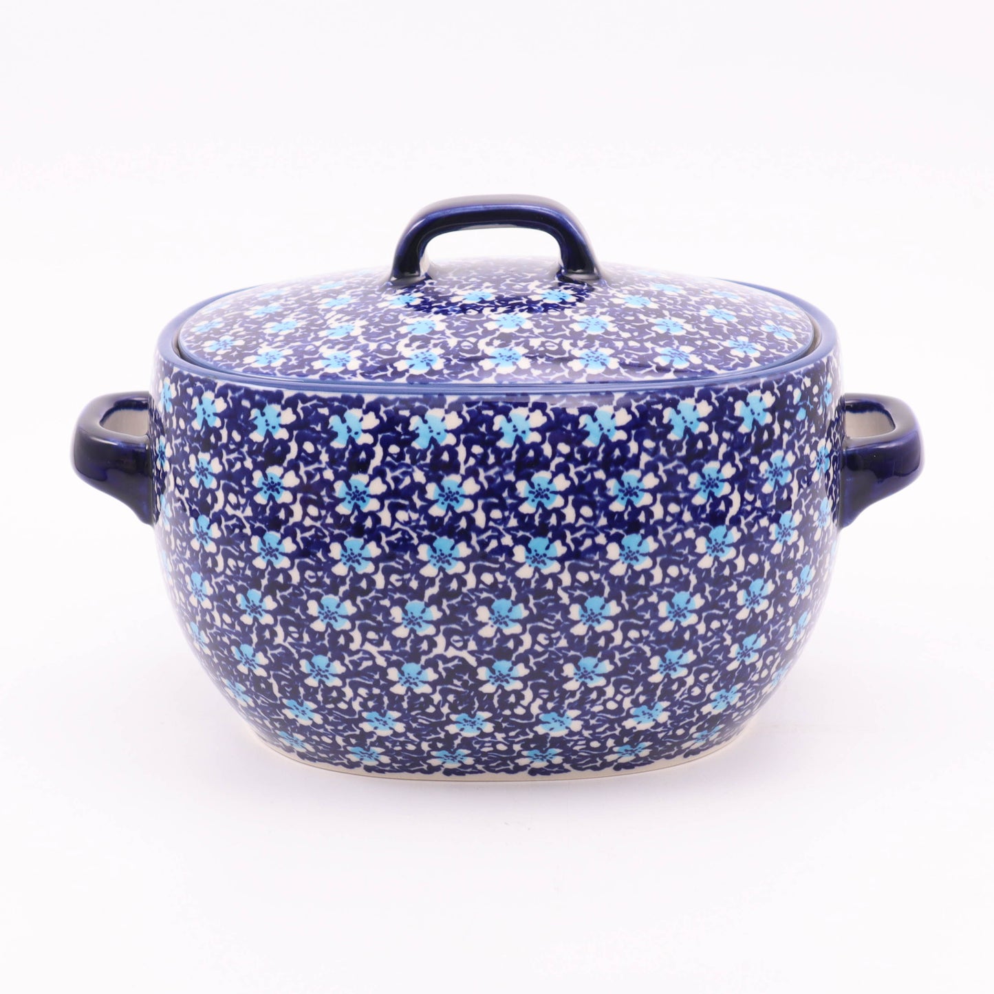 10"x7"x6" Rectangular Canister with Lid. Pattern: Floral Crush