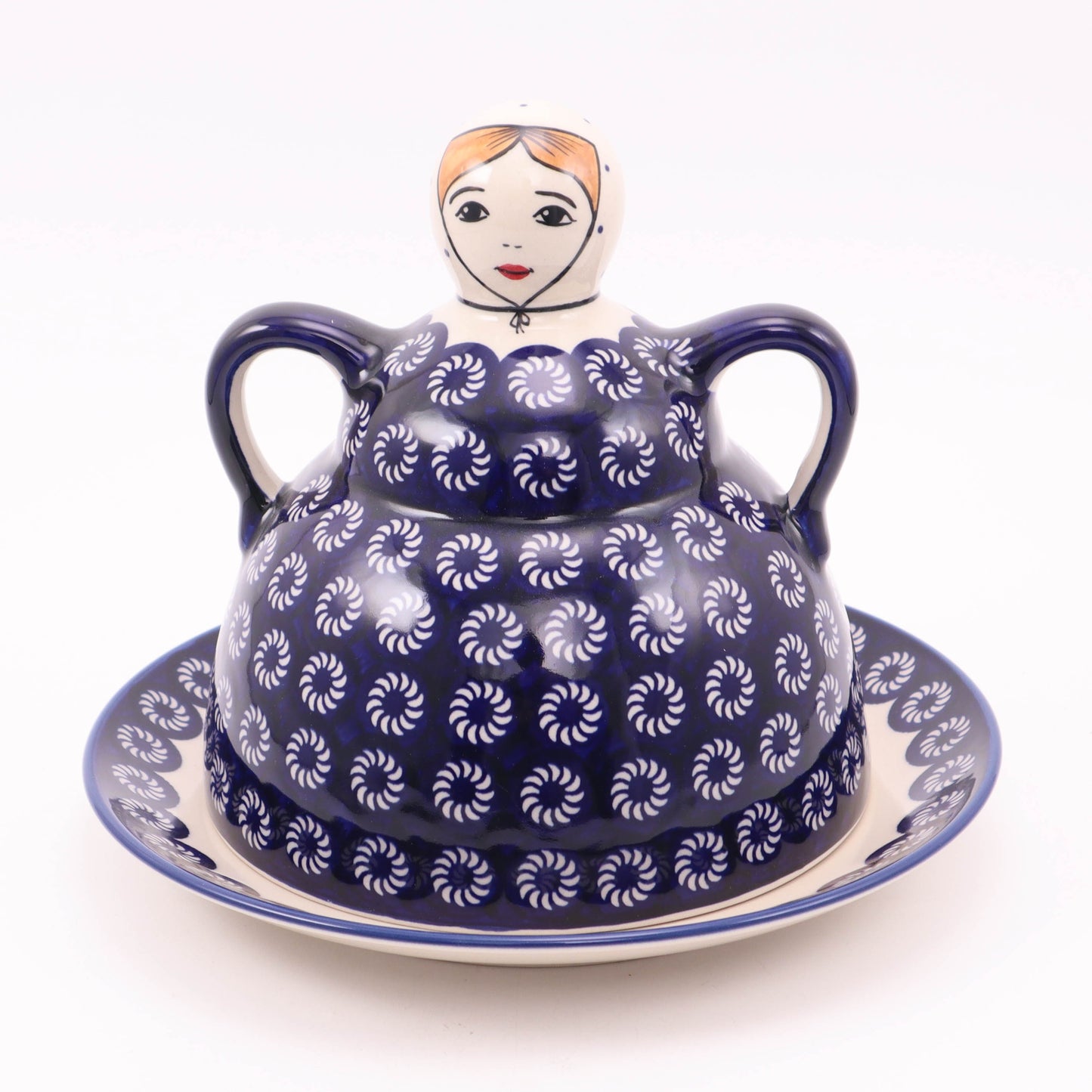 8" Cheese Lady. Pattern: Pinwheels