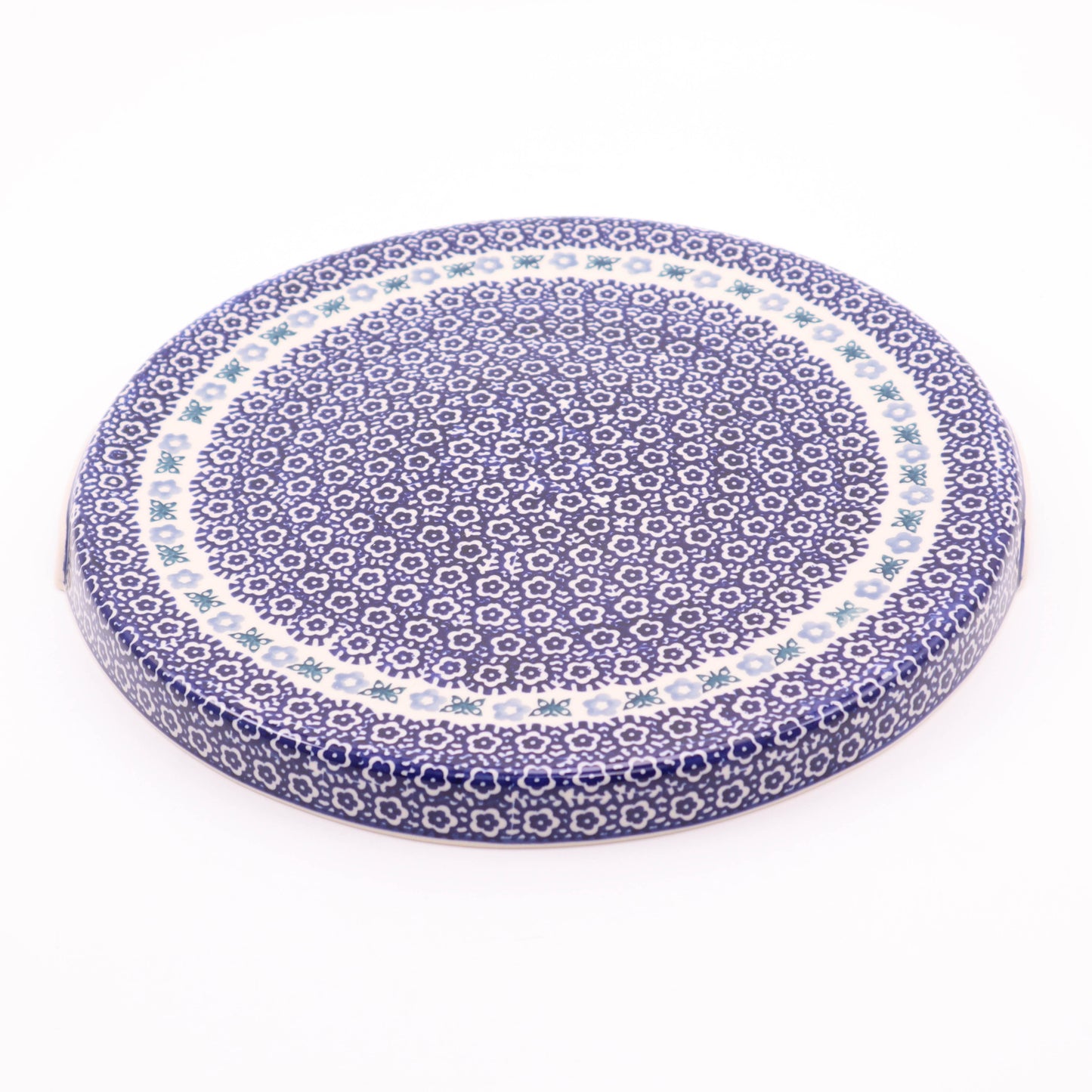 12.5" Cake Plate. Pattern: Tiny Butterflies