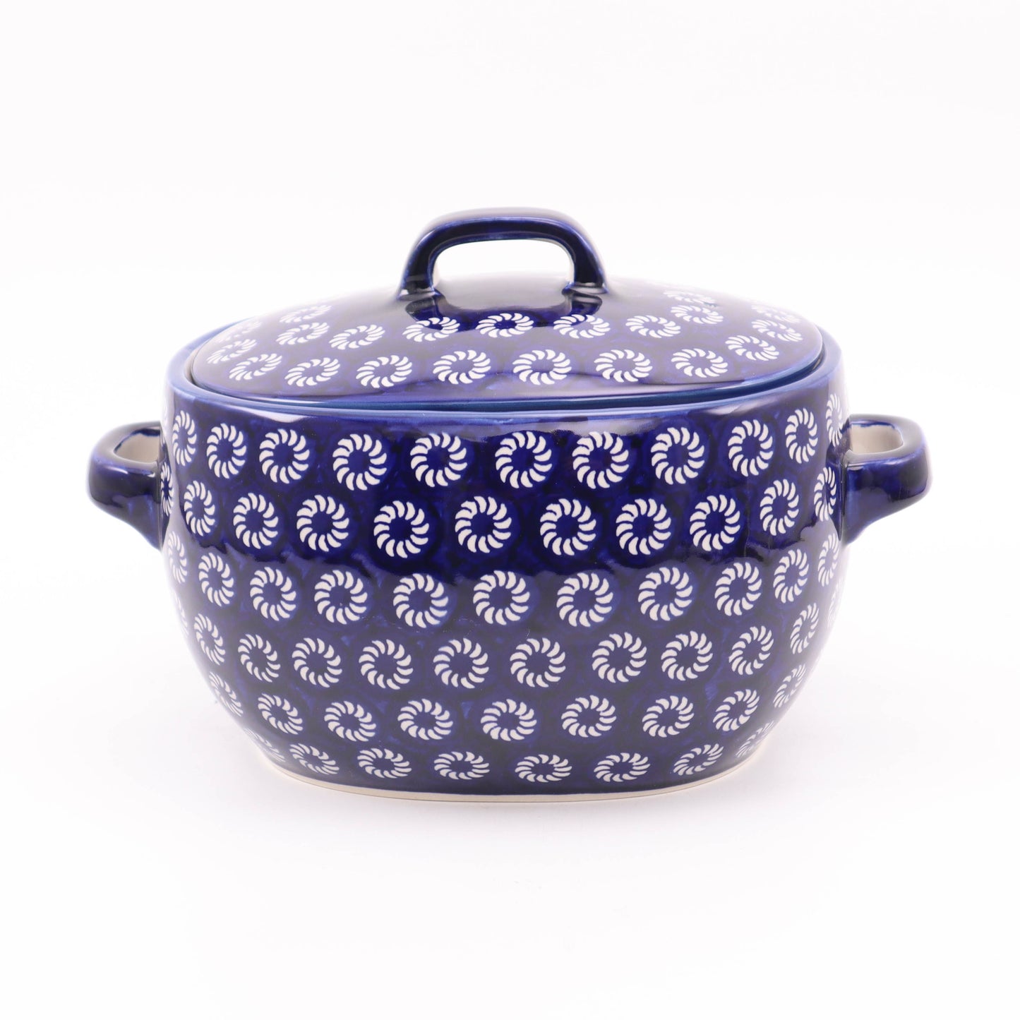10"x7"x6" Rectangular Canister with Lid. Pattern: Pinwheels