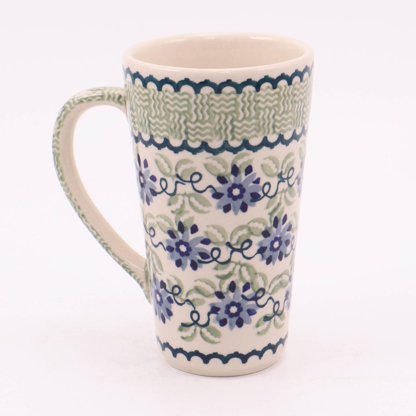12oz Latte Mug. Pattern: Country Basket