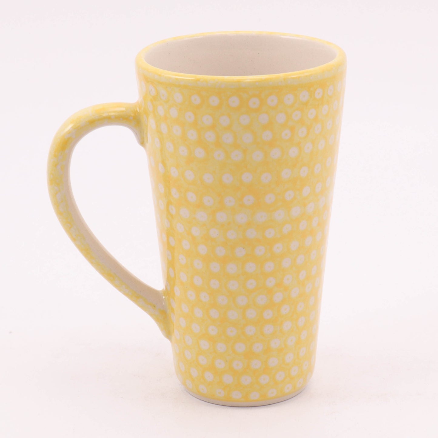 12oz Latte Mug. Pattern: Yellow