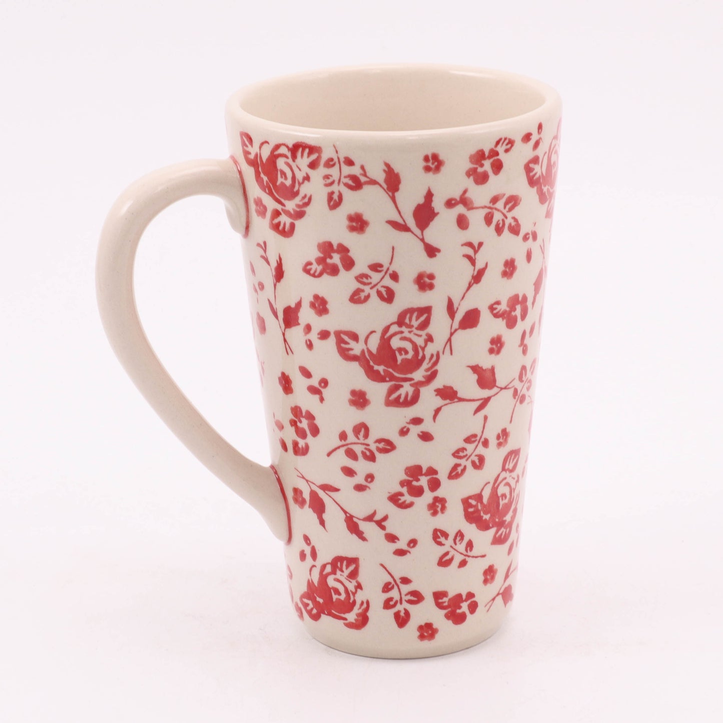 12oz Latte Mug. Pattern: Rose Garden