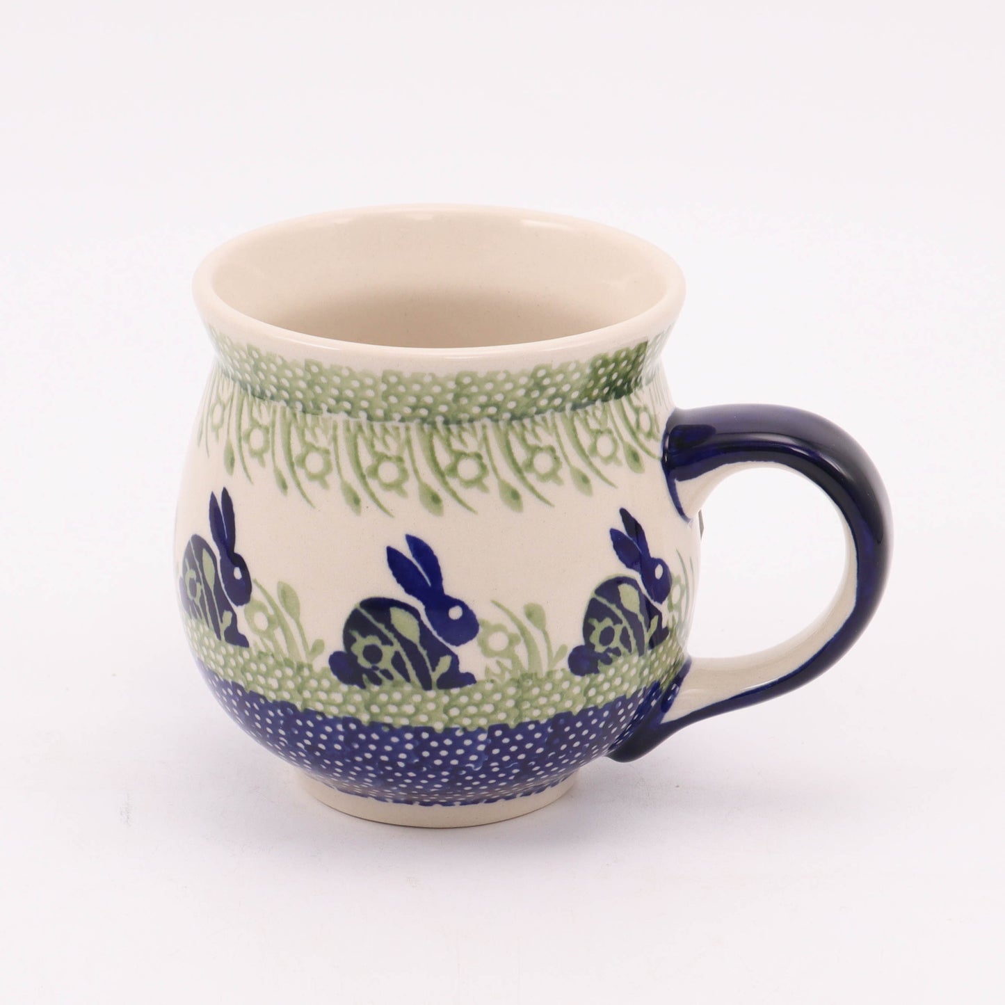 16oz Belly Mug. Pattern: Bunny Business