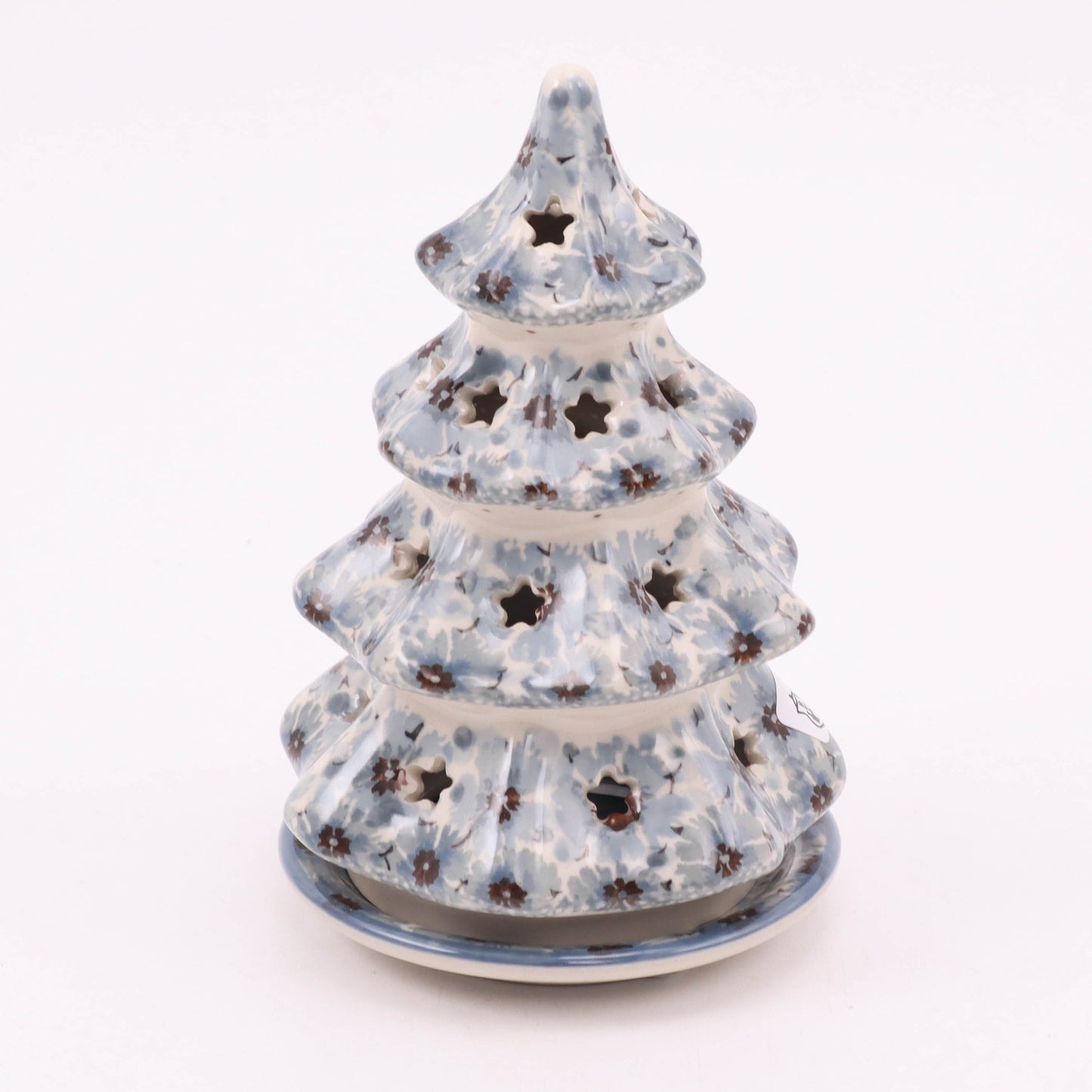 4"x6" Christmas Tree Luminary. Pattern: Midnight Chicory