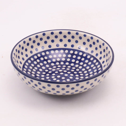 6.5" Shallow Bowl. Pattern: Polka Dot Perfection