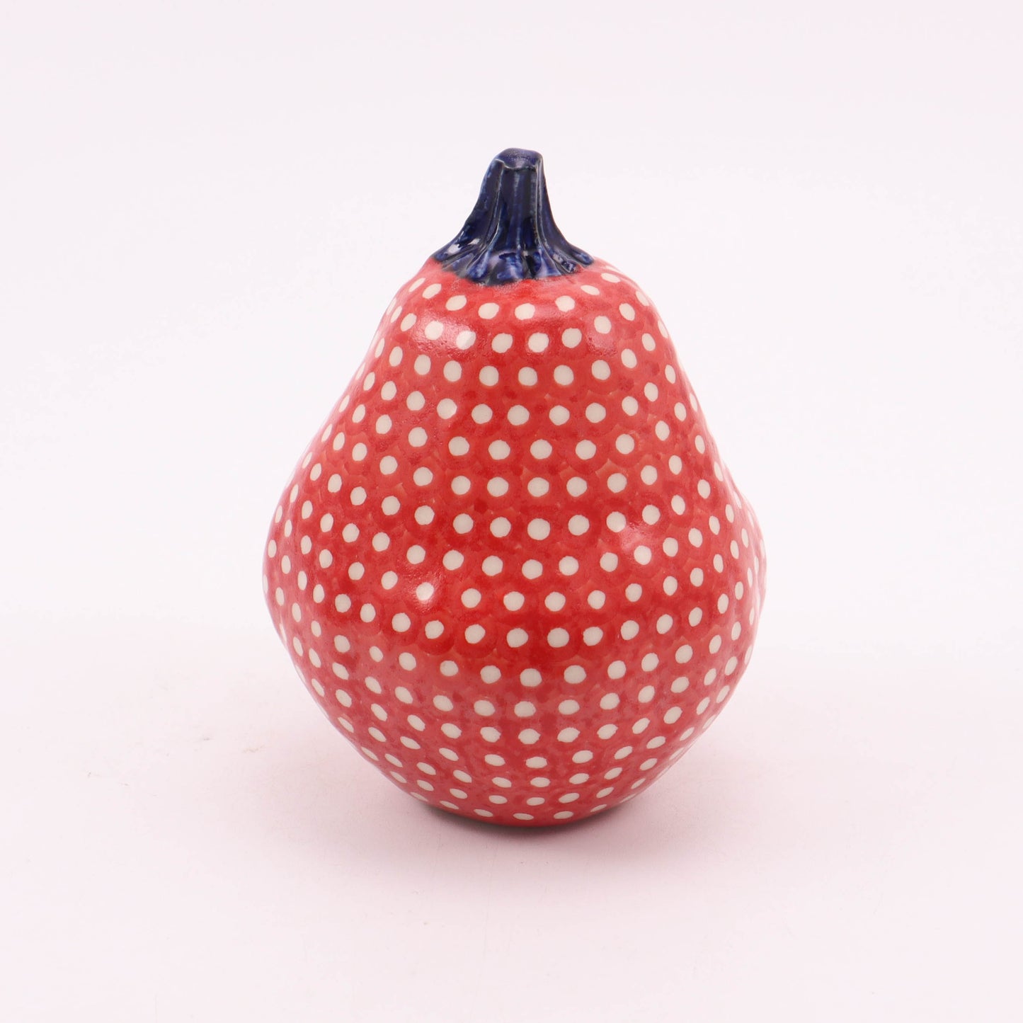 3.5"x5" Pumpkin Figurine .Pattern: Scarlet Dots