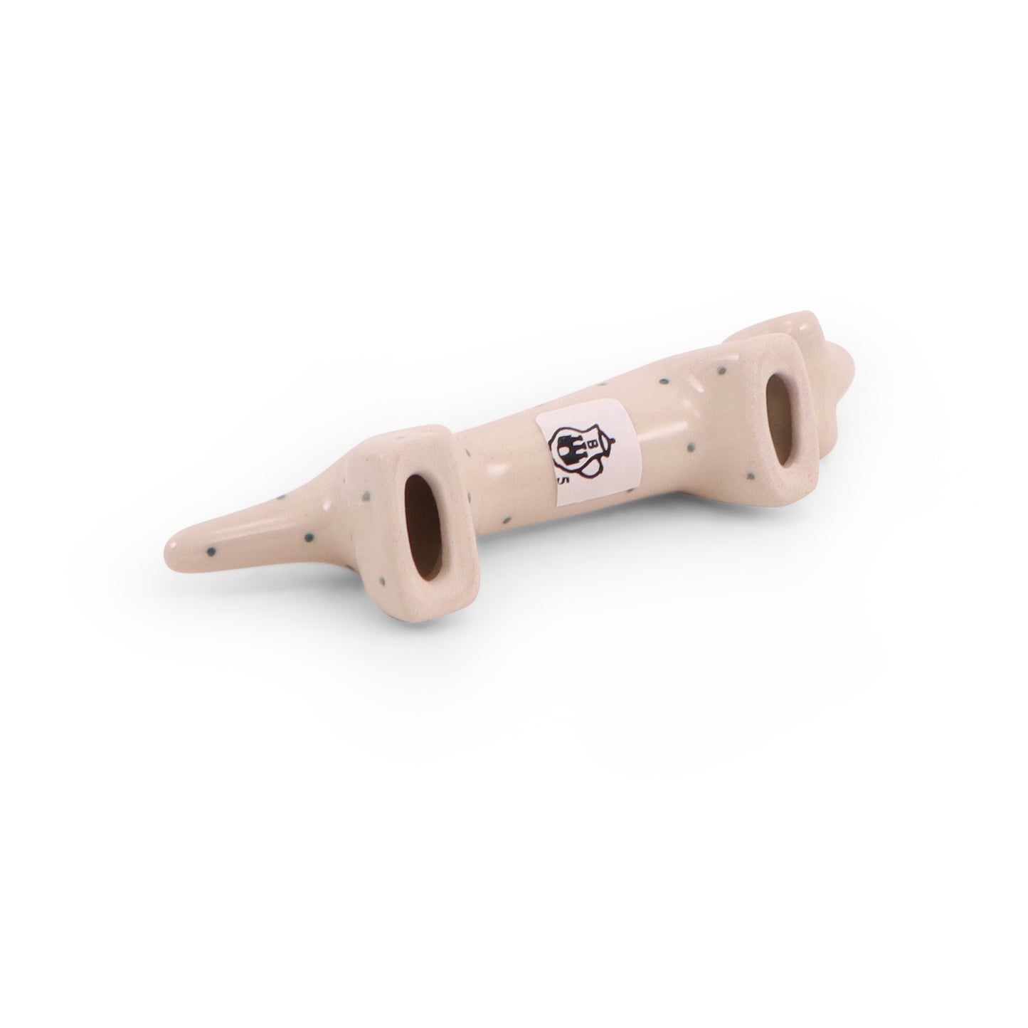 4.5" Long Dog Utensil Stand. Pattern: Irish Spring