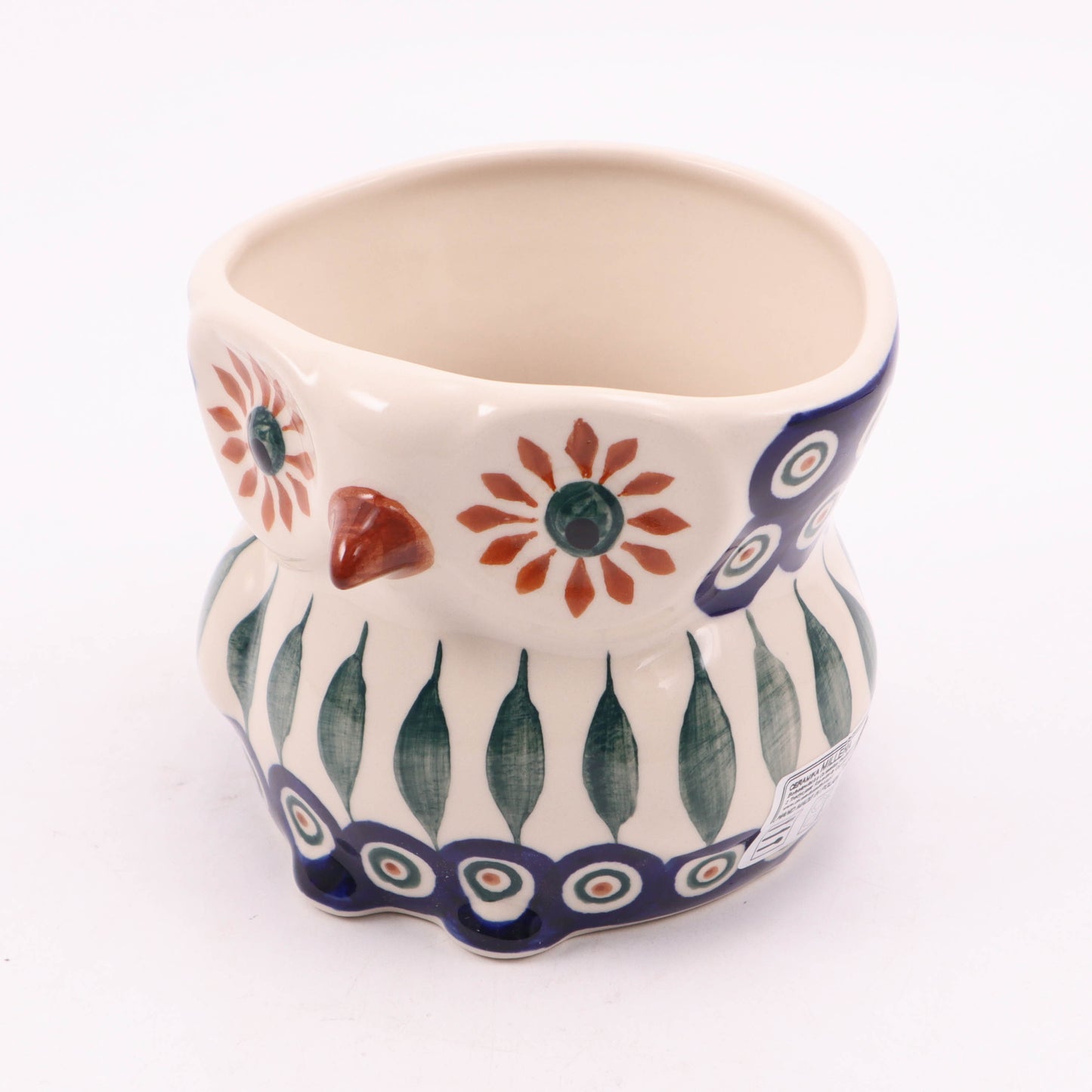 5"x4" Owl Flower Pot. Pattern: 012