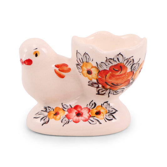 3.5"x2.5" Chicken and Egg Cup. Pattern: Red